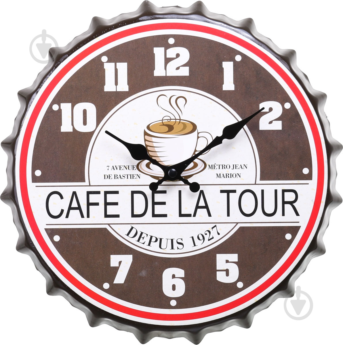Часы настенные крышка Cafe 30х30х4,5 см - фото 1
