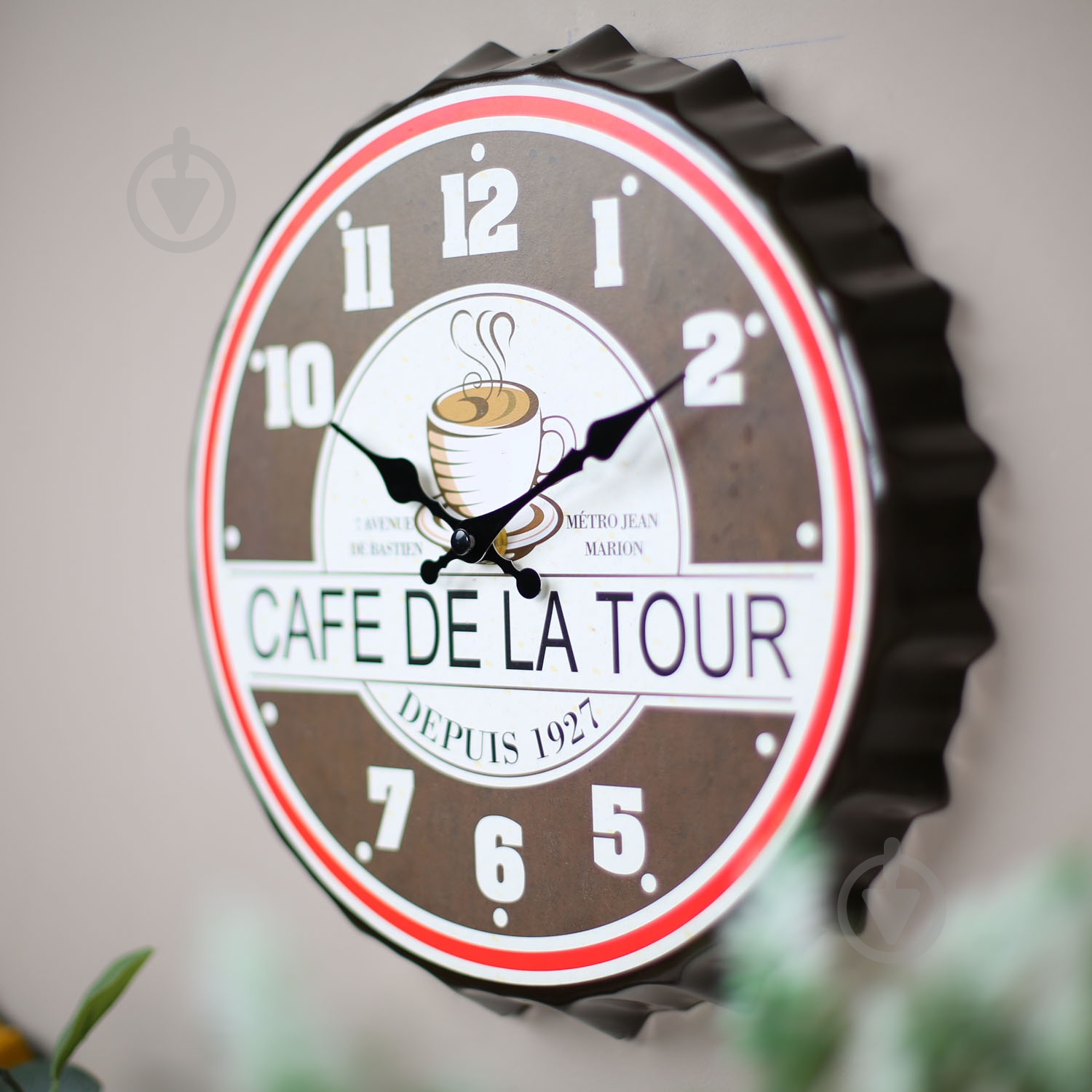 Часы настенные крышка Cafe 30х30х4,5 см - фото 5