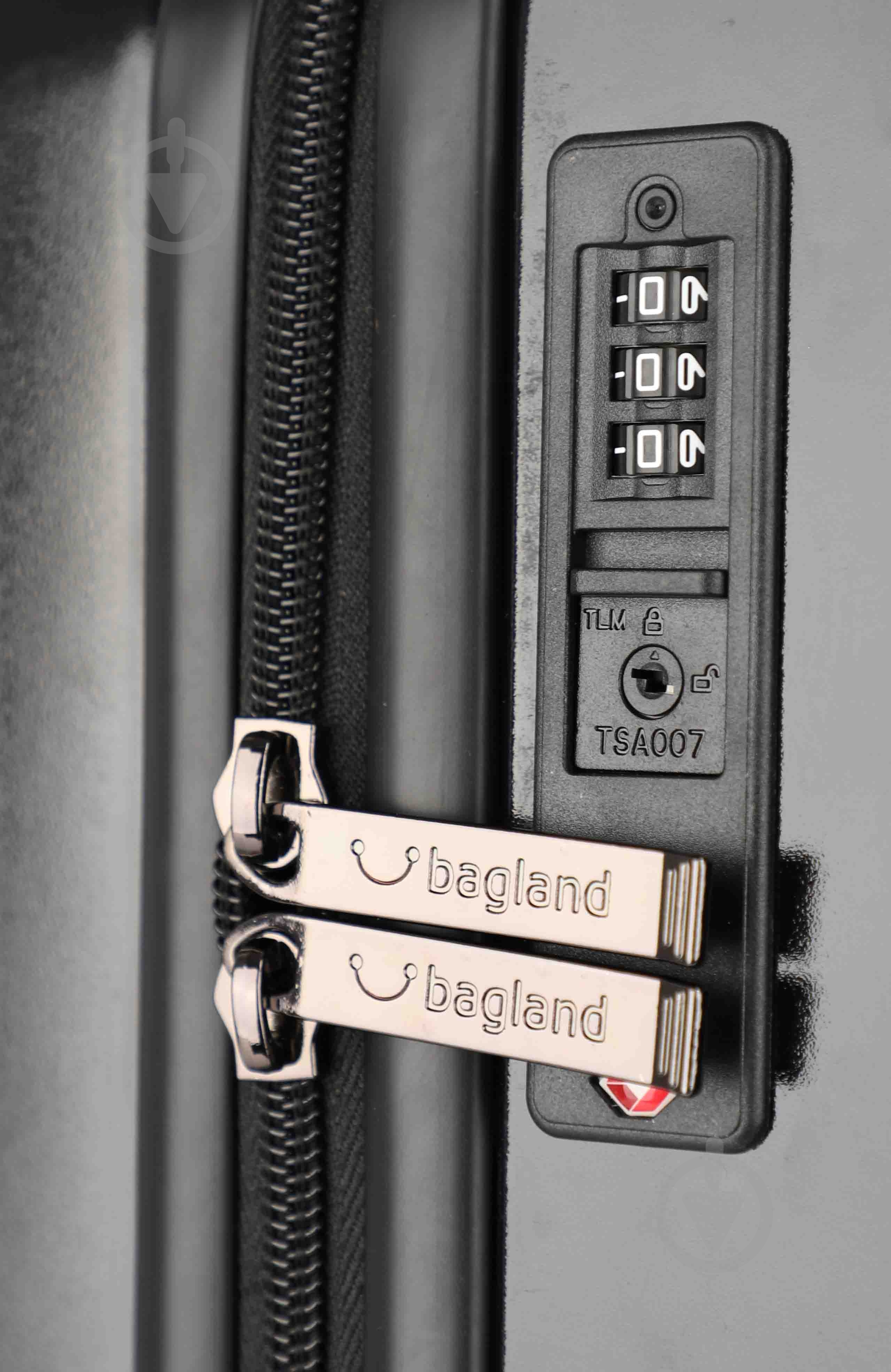 Чемодан Bagland WAVE M 72 л черный - фото 5