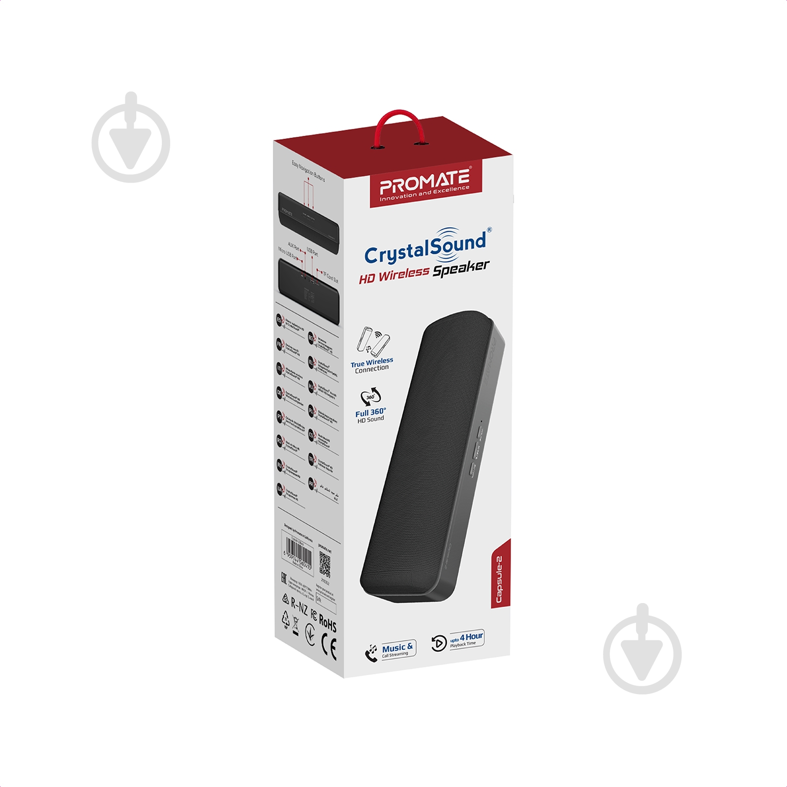 Акустична система Promate Capsule-2 2.0 black (capsule-2.black) - фото 6