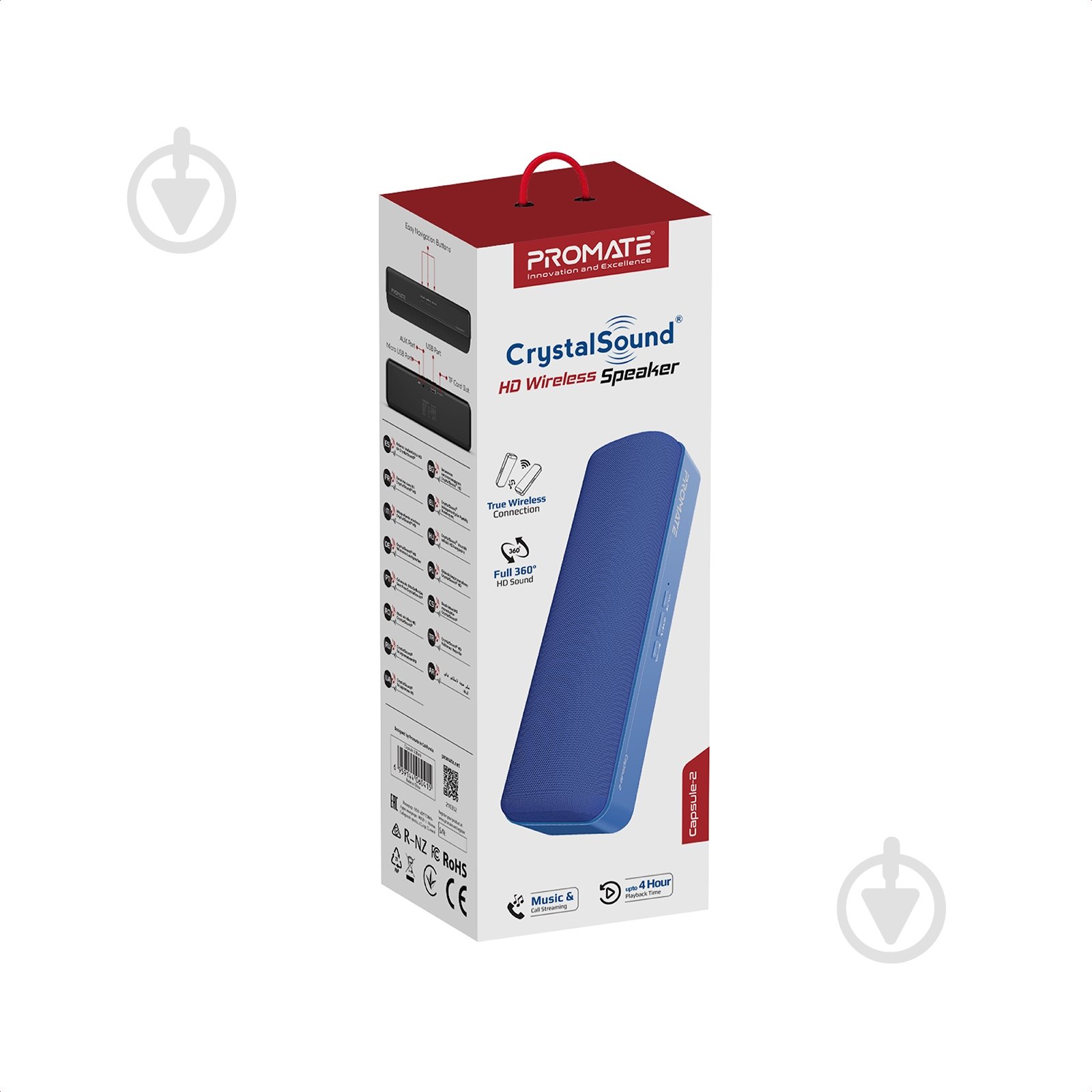 Акустична система Promate Capsule-2 2.0 blue (capsule-2.blue) - фото 6
