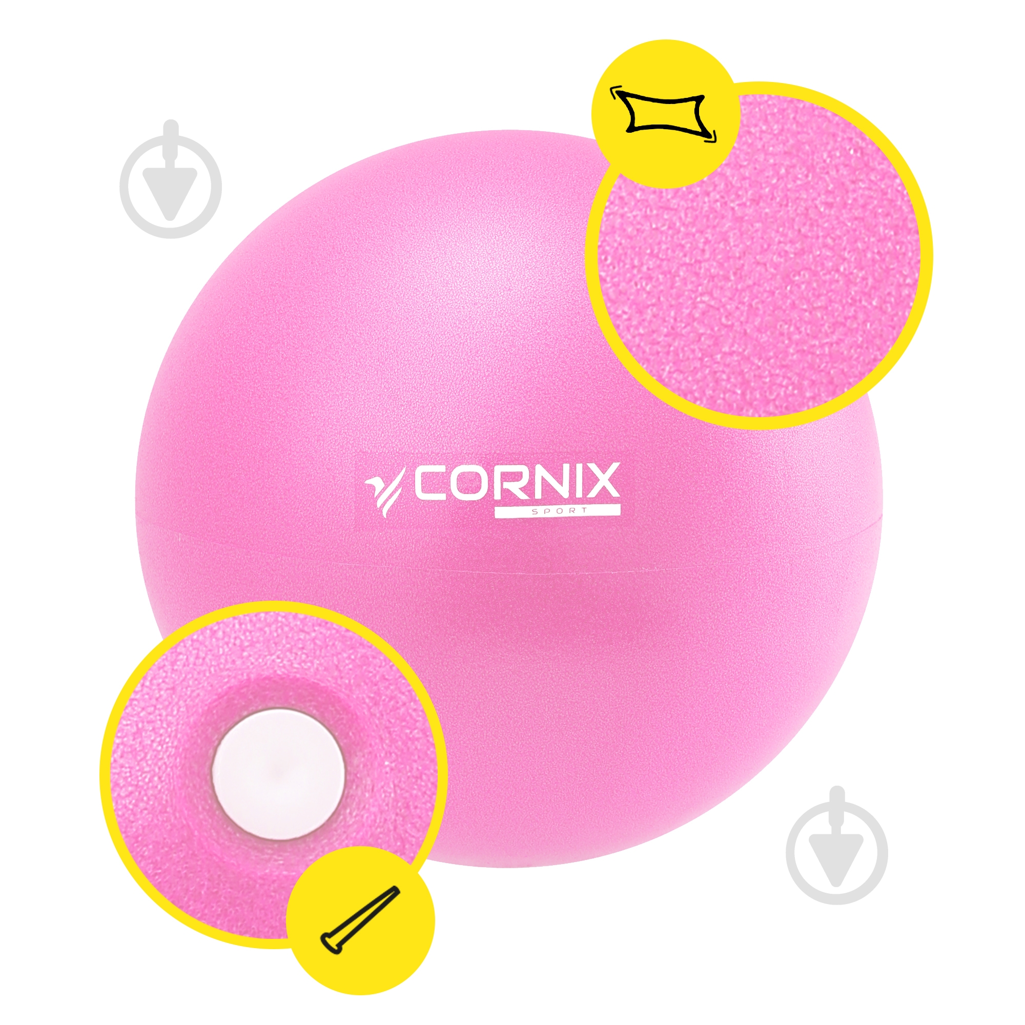 Гімнастичний м'яч Cornix MiniGYMball Pink d22 см XR-0228 - фото 5 Гімнастичний м'яч Cornix MiniGYMball Pink d22 см XR-0228 - фото 5