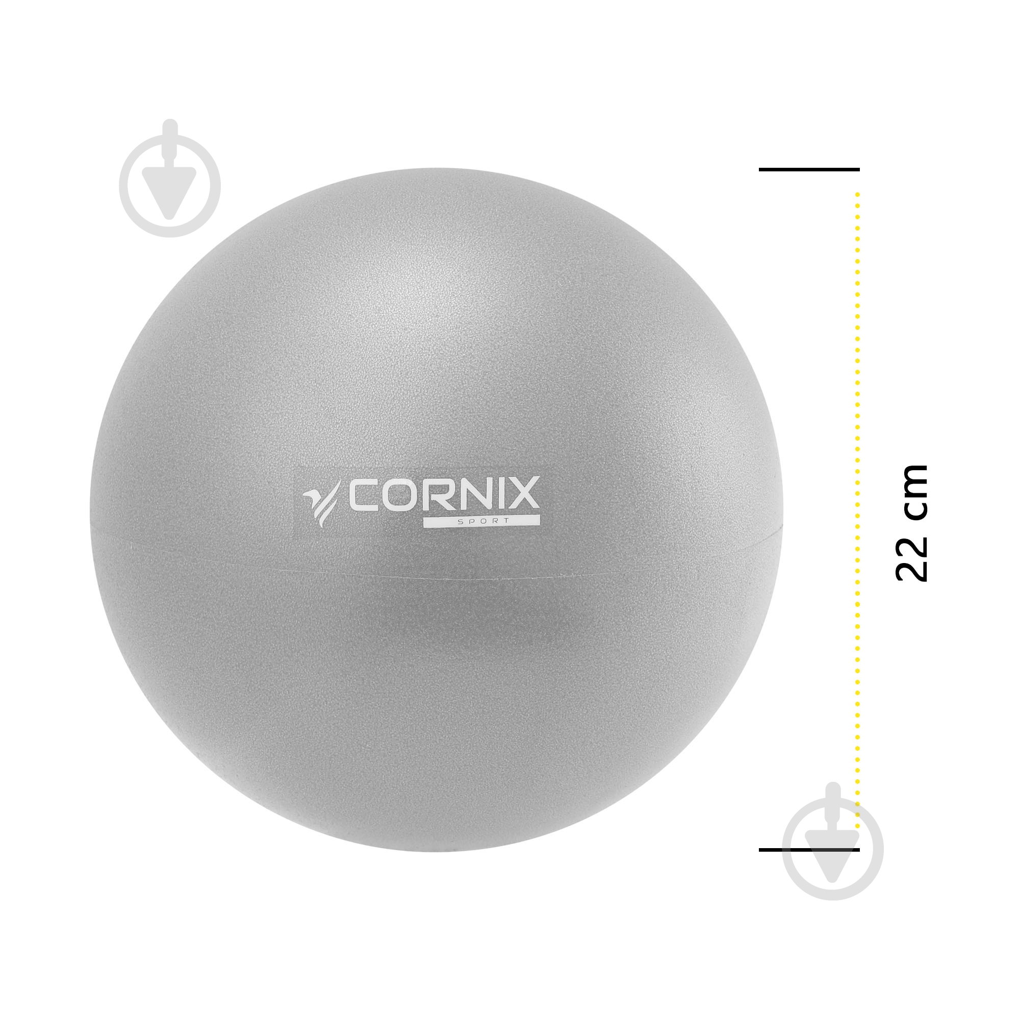 Гімнастичний м'яч Cornix MiniGYMball Grey d22 см XR-0227 - фото 5 Гімнастичний м'яч Cornix MiniGYMball Grey d22 см XR-0227 - фото 5
