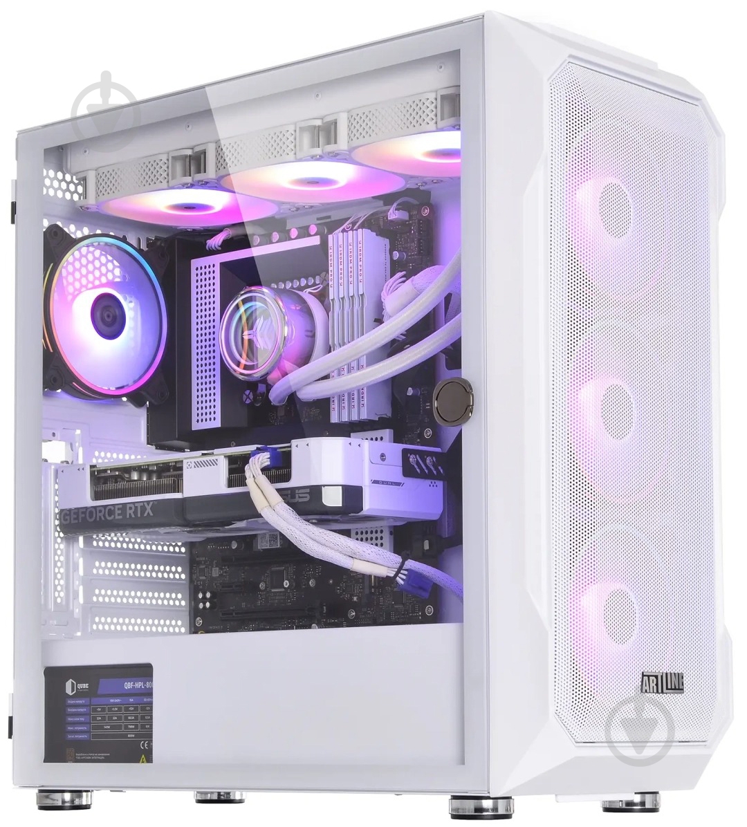 Компьютер Artline Gaming X77WHITE (X77Whitev106Win) white - фото 3 Компьютер Artline Gaming X77WHITE (X77Whitev106Win) white - фото 3