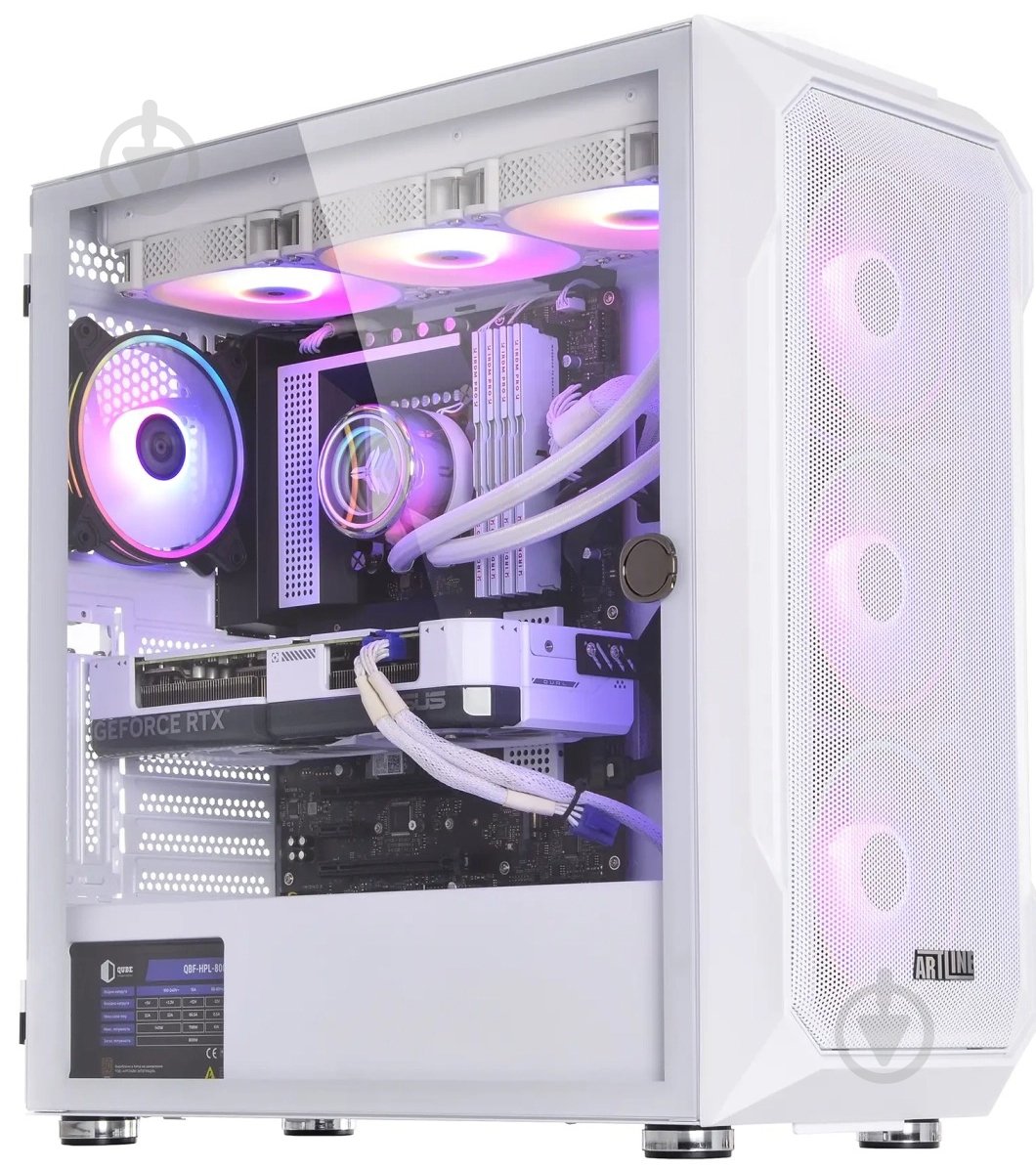 Компьютер Artline Gaming X77WHITE (X77Whitev113Win) white - фото 3 Компьютер Artline Gaming X77WHITE (X77Whitev113Win) white - фото 3