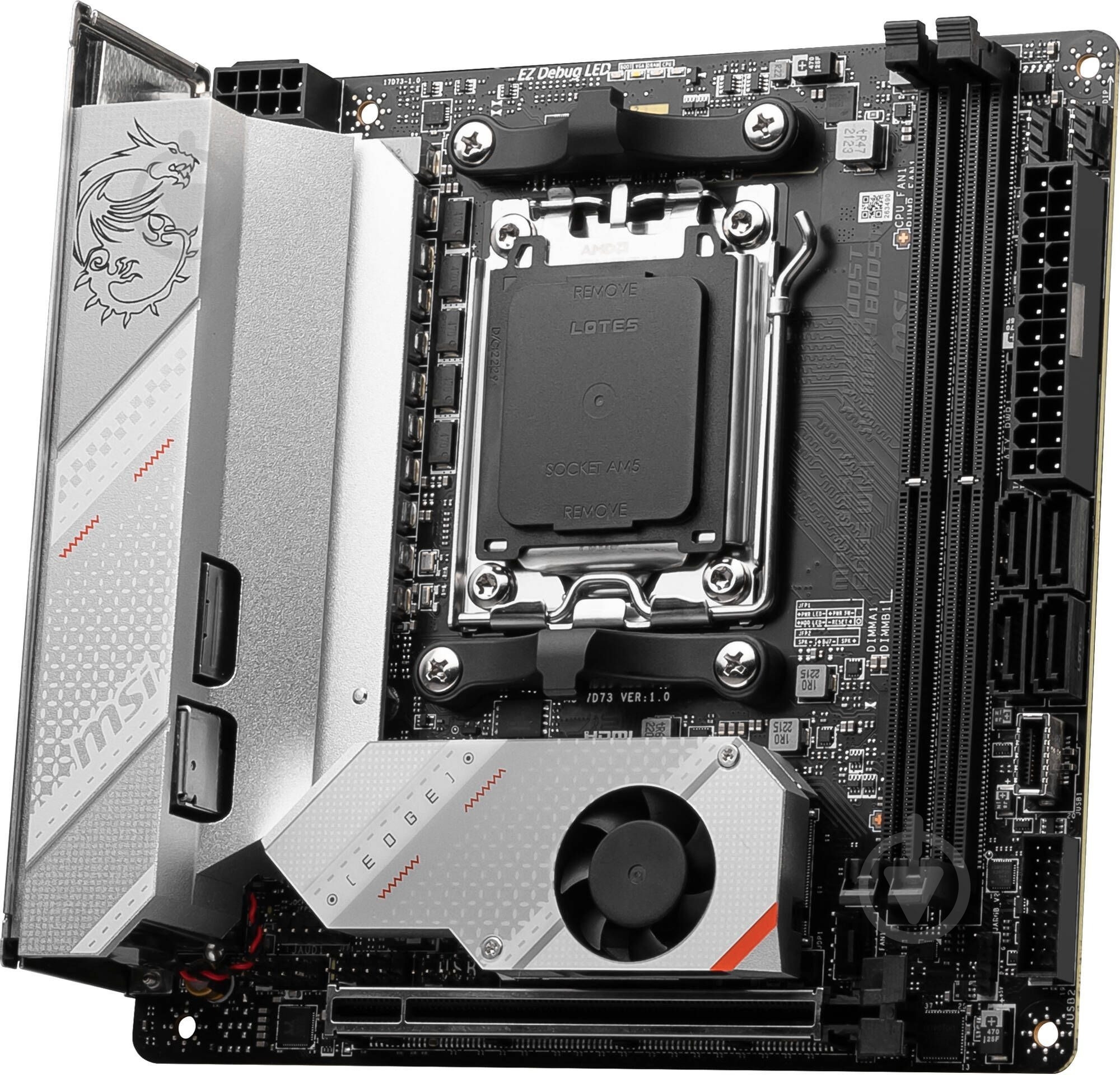 Материнская плата MSI 911-7D73-008 (Socket AM5, AMD B650, mini ITX) - фото 4 Материнская плата MSI 911-7D73-008 (Socket AM5, AMD B650, mini ITX) - фото 4