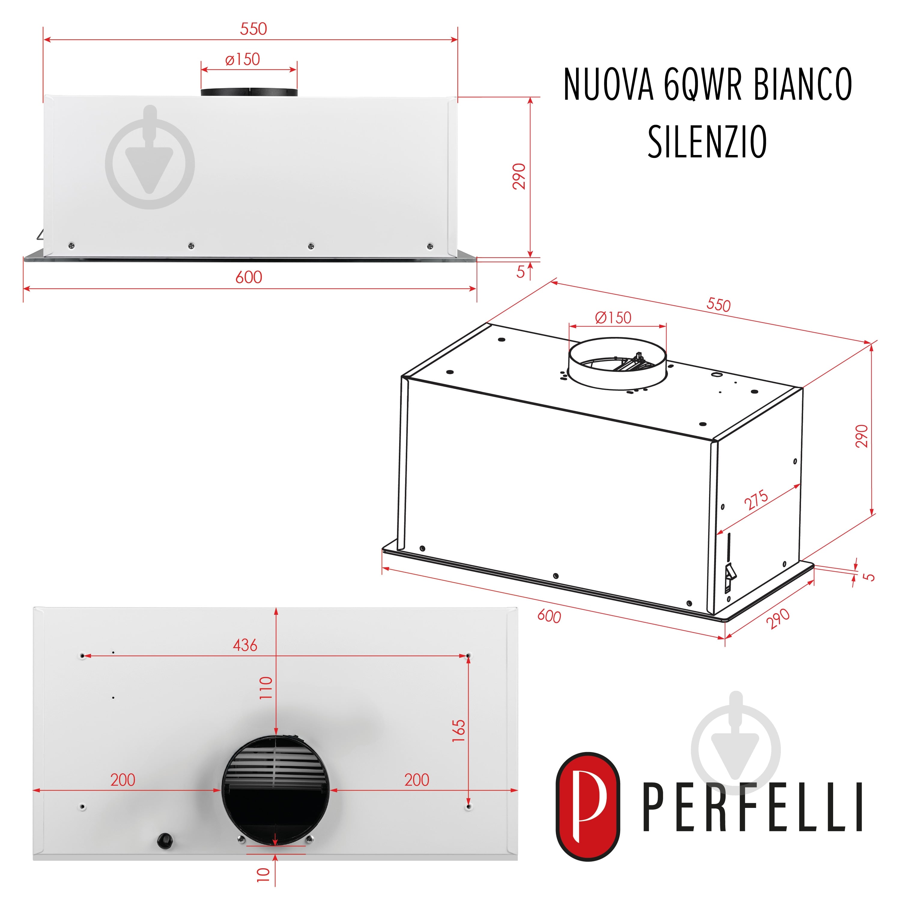 Вытяжка Perfelli NUOVA 6QWR BIANCO SILENZIO - фото 17