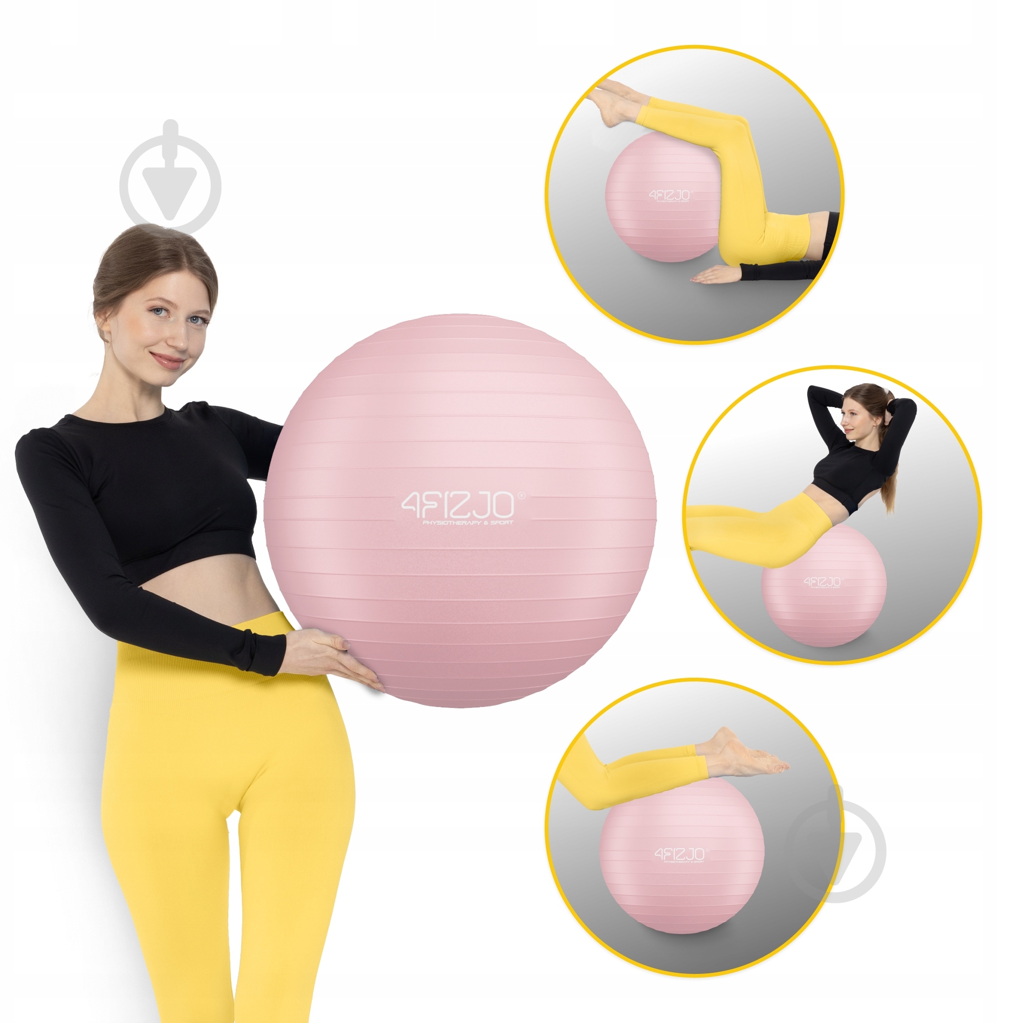 Фитбол 4fizjo Anti-Burst Pink d55 см P-5907739316271 - фото 4 Фитбол 4fizjo Anti-Burst Pink d55 см P-5907739316271 - фото 4