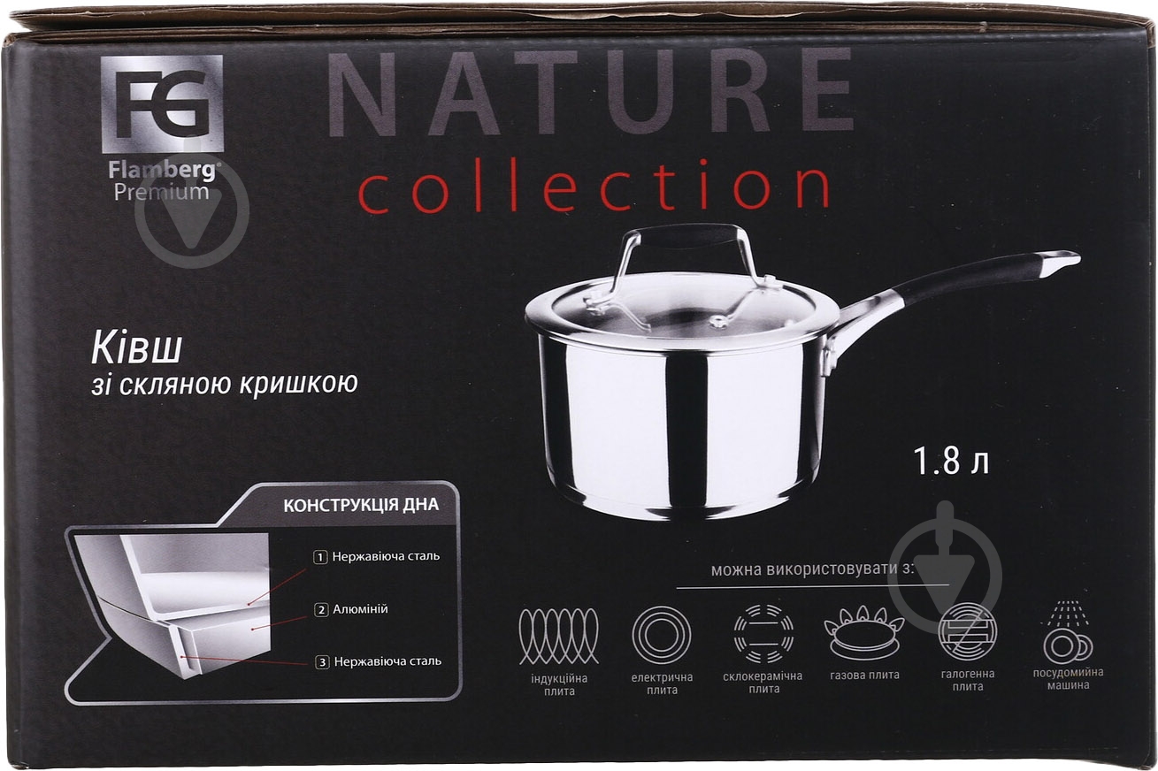 Ківш з кришкою Flamberg Premium Nature 16 см 1,8 л - фото 7