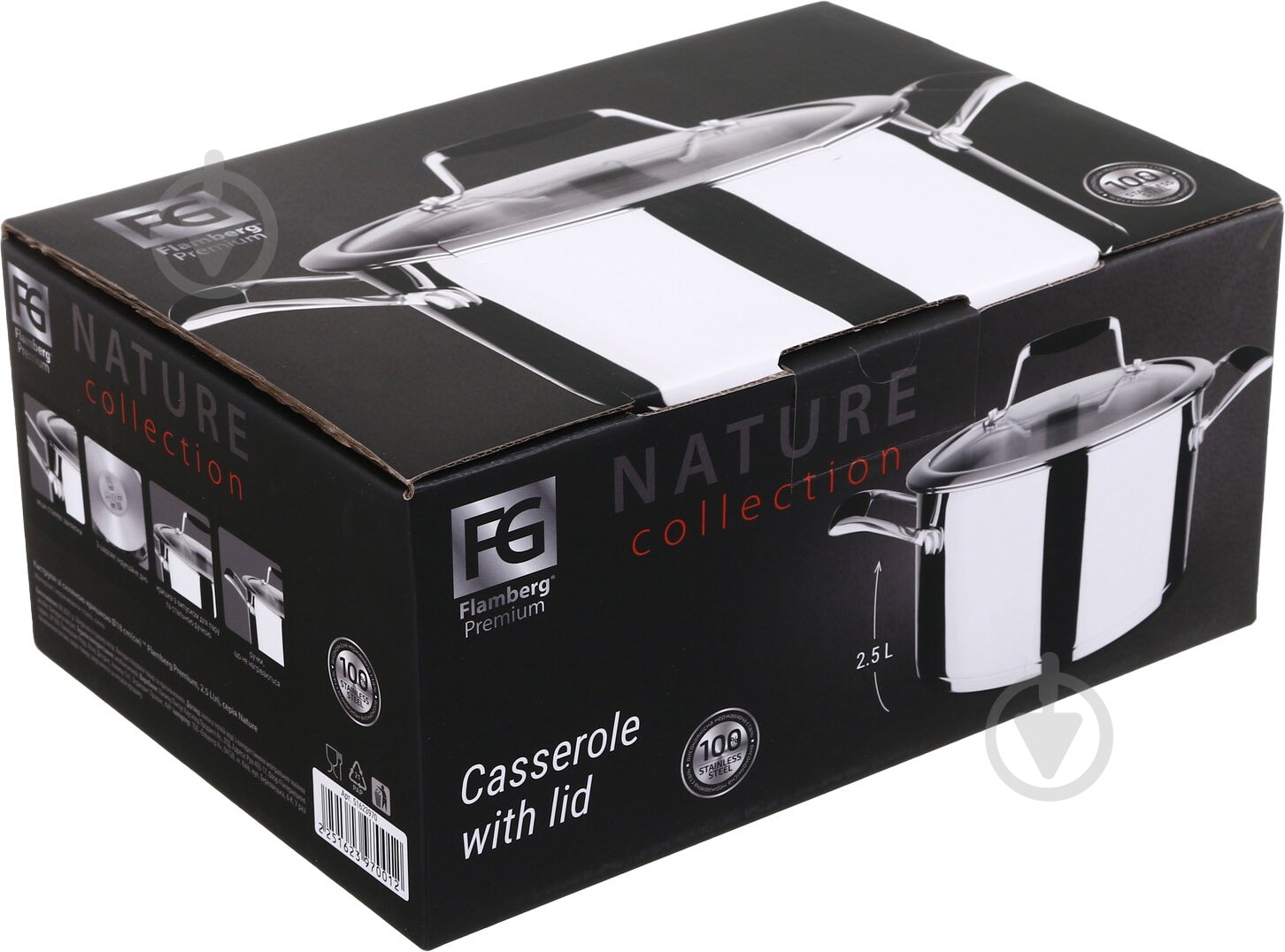 Каструля Flamberg Premium зі скляною кришкою Nature 18 см 2,5 л - фото 8