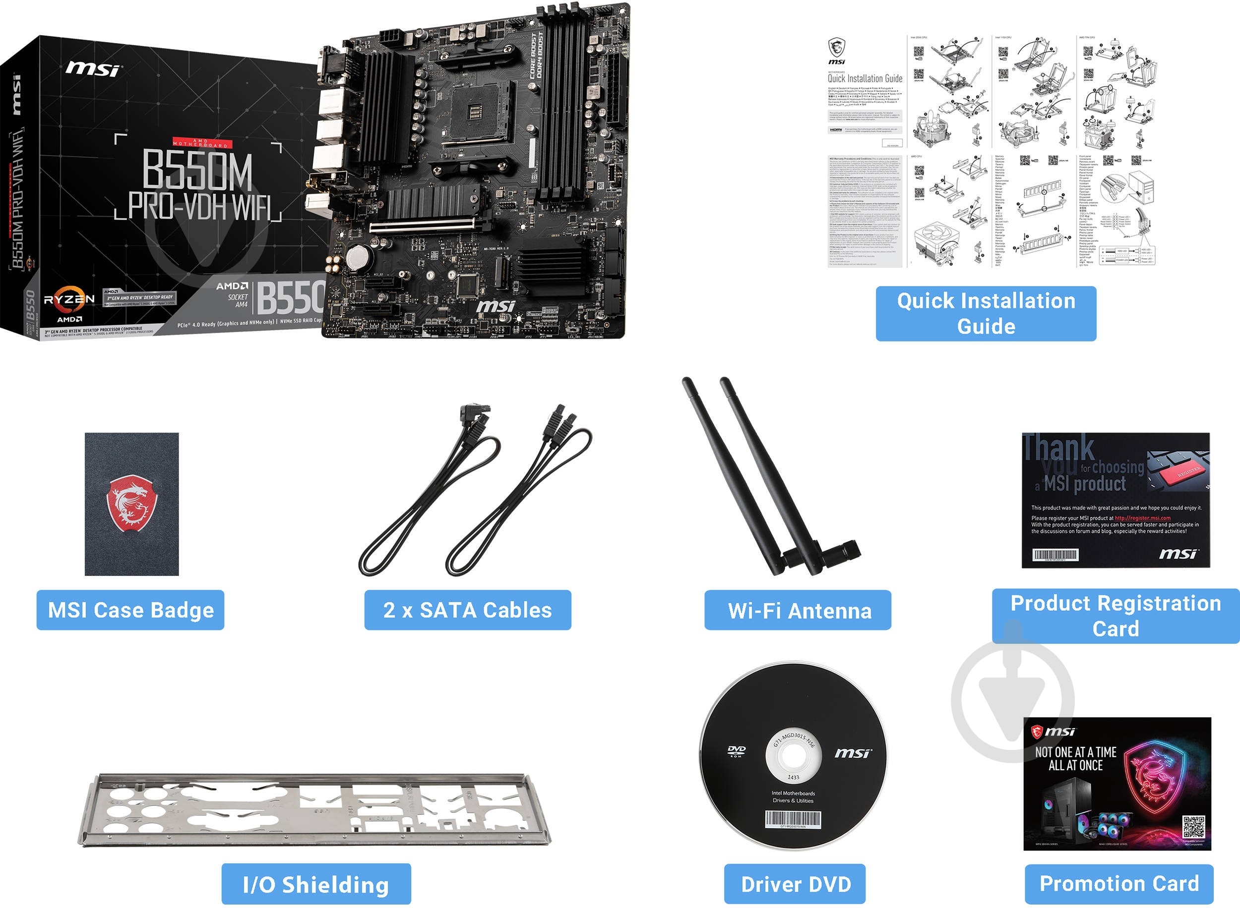 Материнська плата MSI 911-7C95-081 (Socket AM4, AMD B550, micro ATX) - фото 7