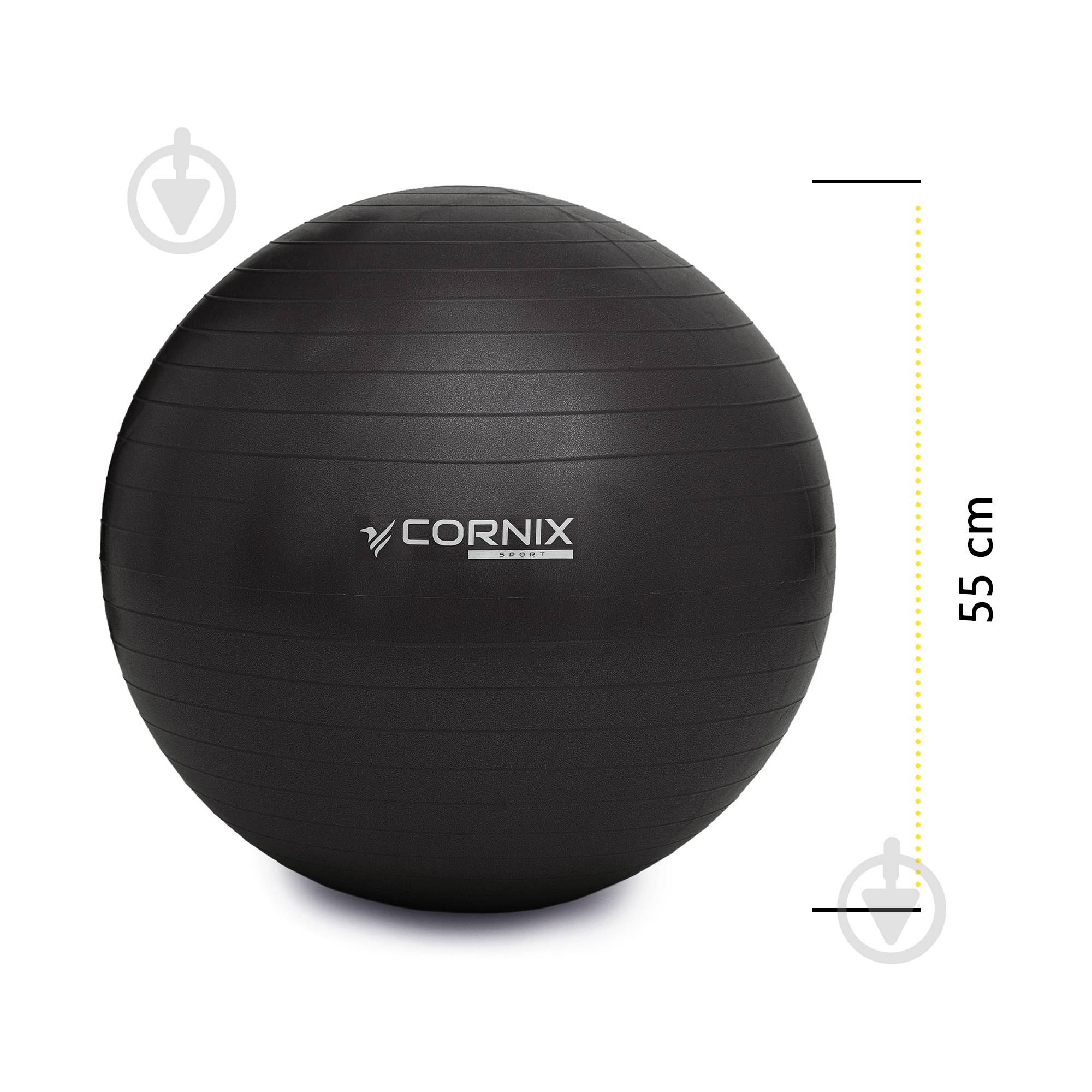 М'яч для фітнесу Cornix Anti-Burst Black d55 см XR-0014 - фото 8 М'яч для фітнесу Cornix Anti-Burst Black d55 см XR-0014 - фото 8