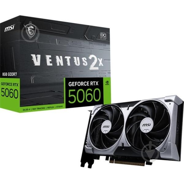 Відеокарта MSI GeForce RTX 5060 VENTUS 2X OC 8GB GDDR7 128bit (912-V537-002) - фото 5 Відеокарта MSI GeForce RTX 5060 VENTUS 2X OC 8GB GDDR7 128bit (912-V537-002) - фото 5