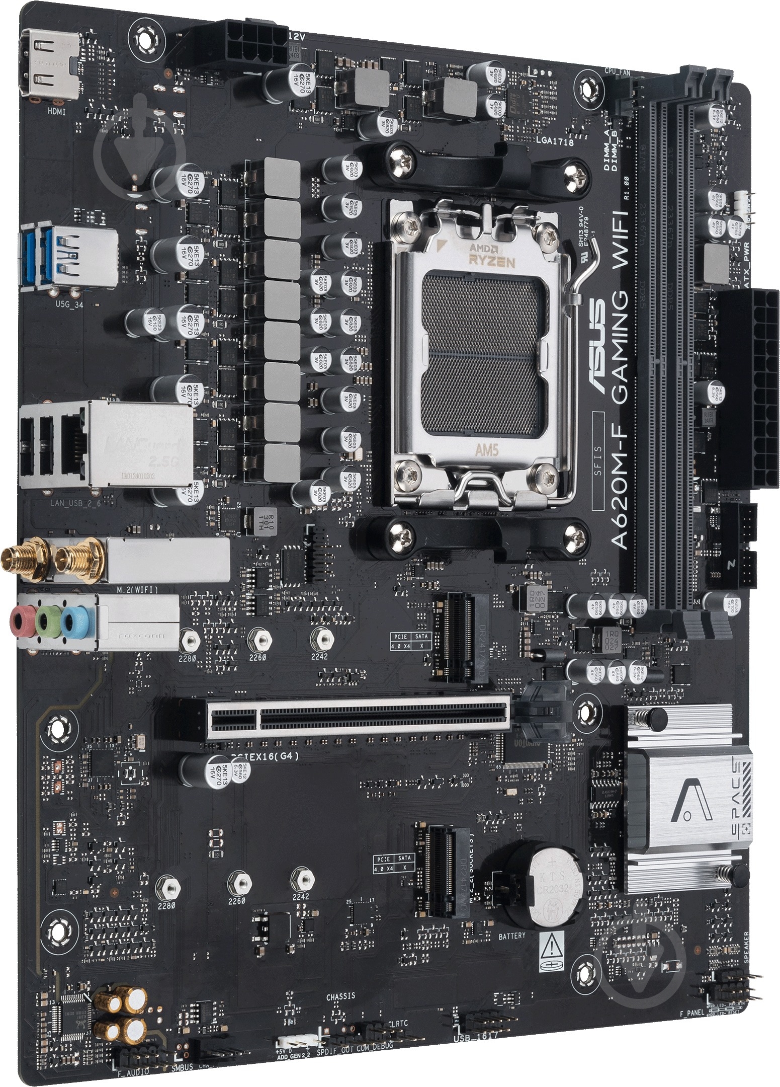 Материнская плата Asus 90MB1KT0-M0EAY0 (Socket AM5, AMD A620, micro ATX) - фото 3