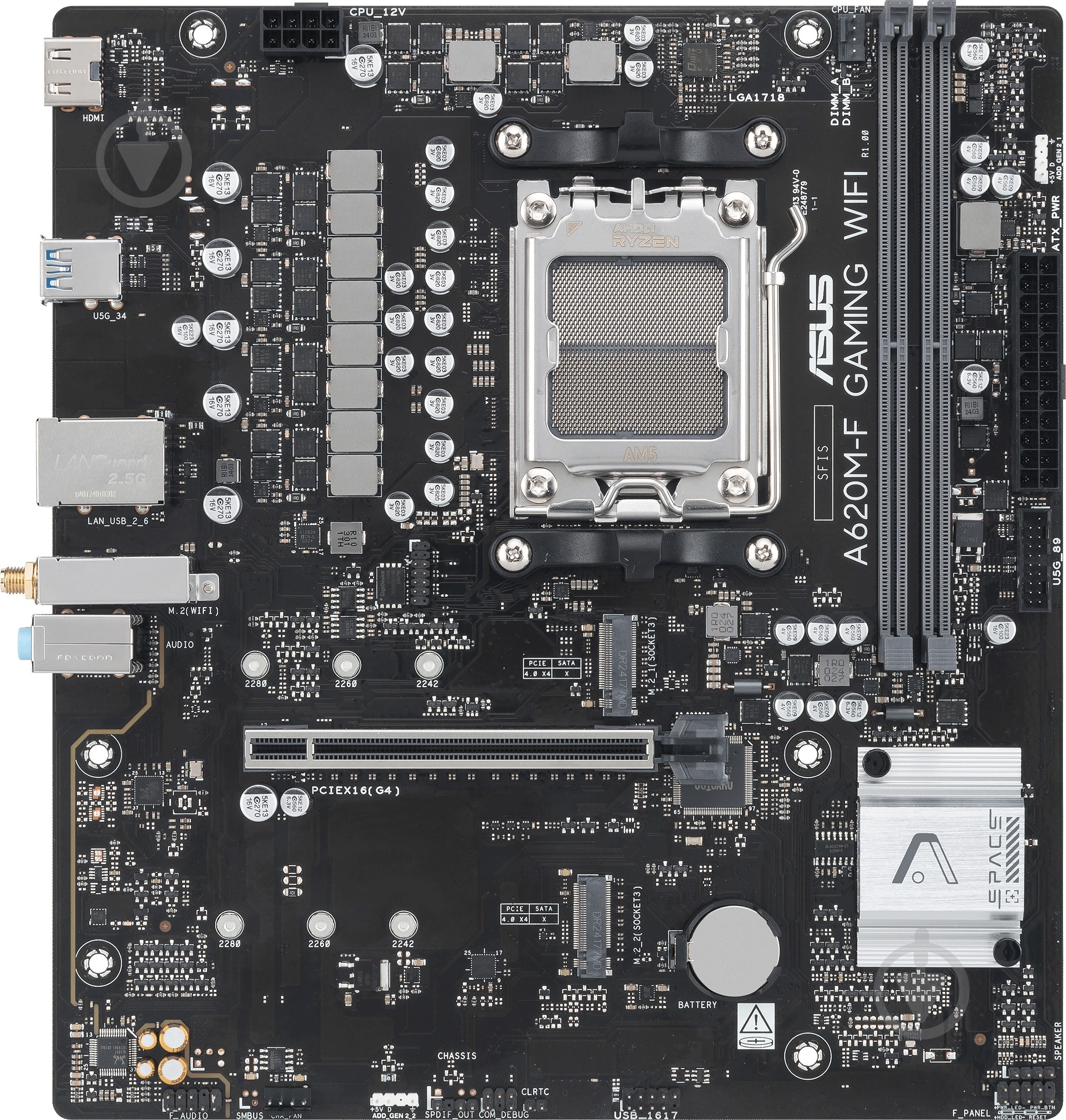 Материнская плата Asus 90MB1KT0-M0EAY0 (Socket AM5, AMD A620, micro ATX) - фото 2