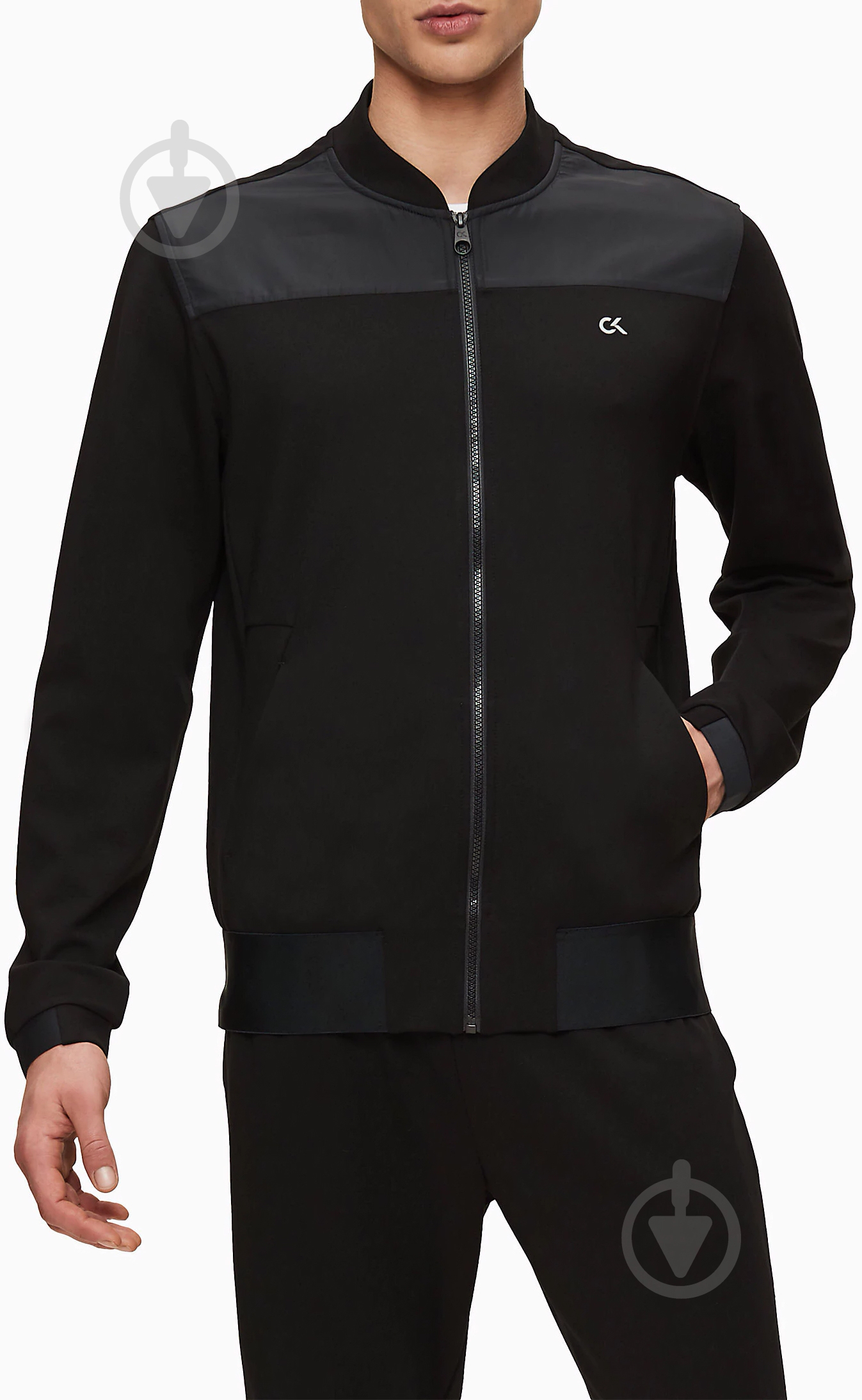 Джемпер Calvin Klein Performance Bomber Jacket 00GMS0J467-007 р. L чорний - фото 1