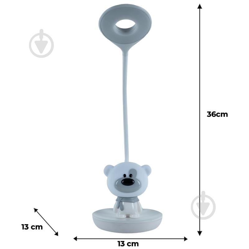 Настільна лампа KITE LED Bear 2,5 Вт білий K24-492-2-1 - фото 3 Настільна лампа KITE LED Bear 2,5 Вт білий K24-492-2-1 - фото 3