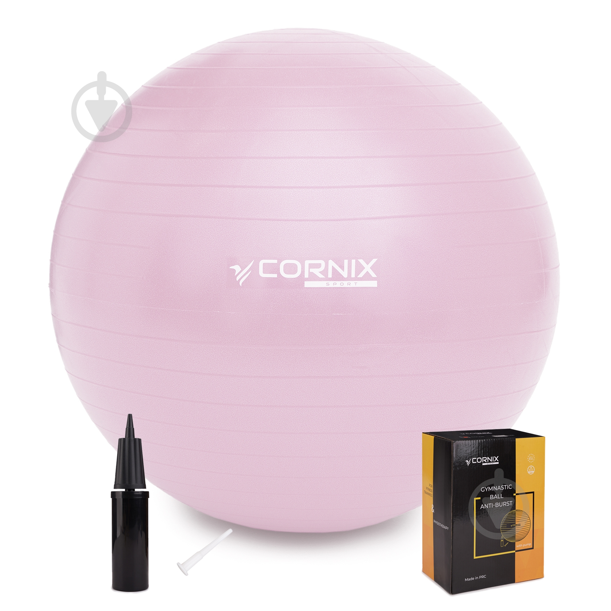 М'яч для фітнесу Cornix Anti-Burst Light Pink d65 см XR-0364 - фото 1 М'яч для фітнесу Cornix Anti-Burst Light Pink d65 см XR-0364 - фото 1