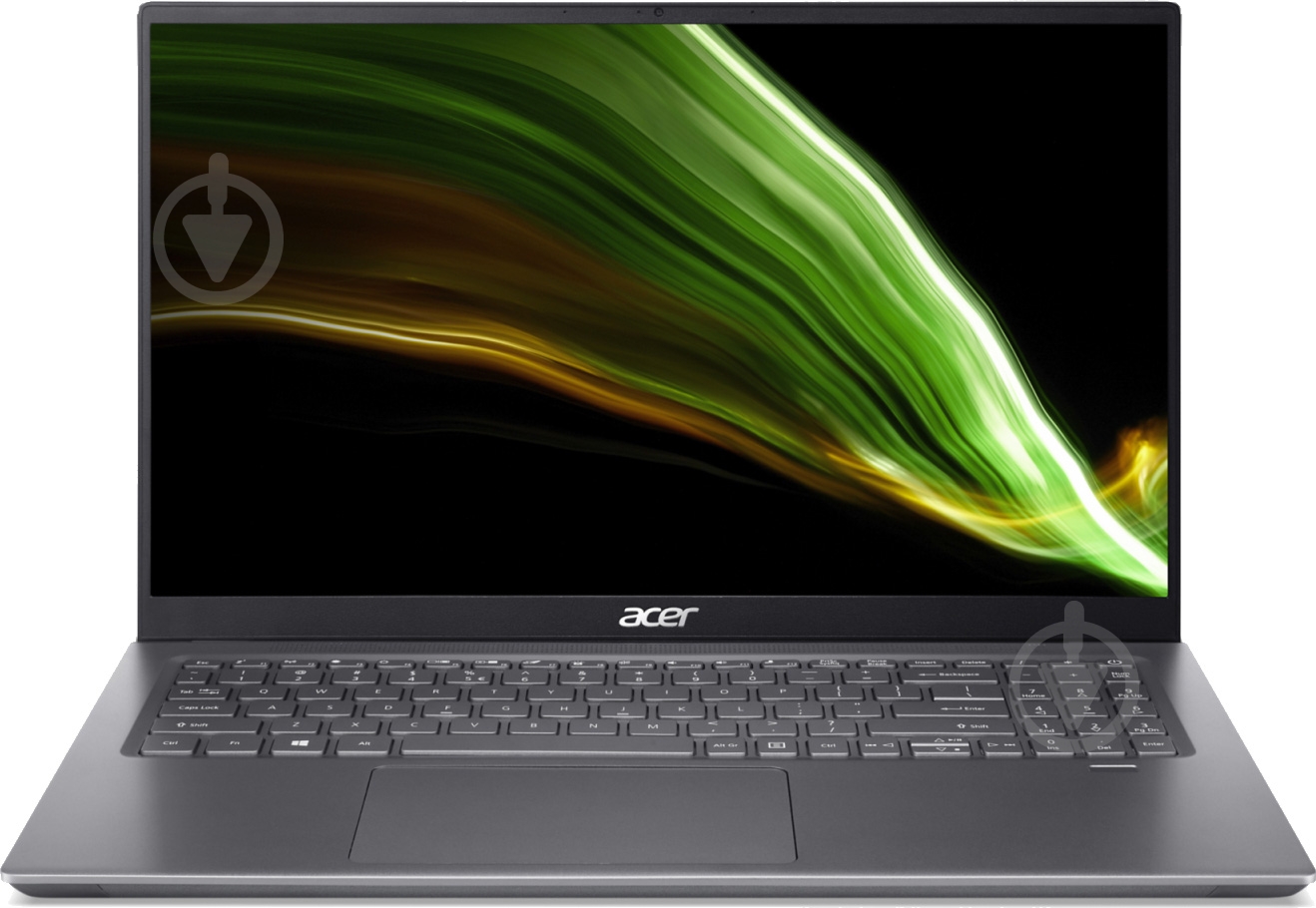 Ноутбук Acer Swift X SFX16-51G-54S5 16,1" (NX.AYKEU.006) steel gray - фото 1