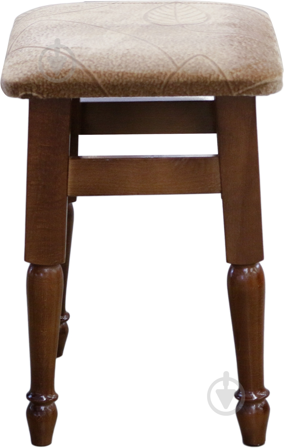 Табурет с тканевым сидением бежевый / бук - фото 2