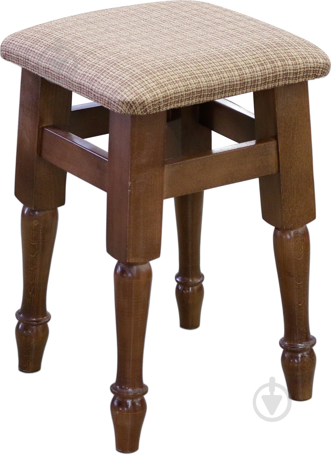 Табурет с тканевым сидением бежевый / бук - фото 5