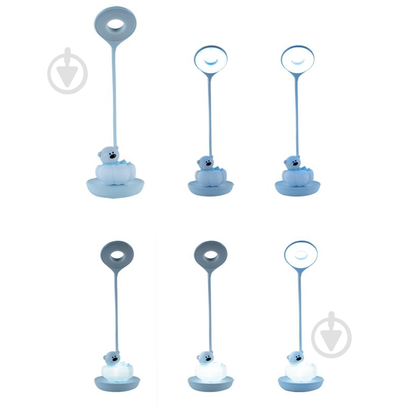 Настольная лампа KITE LED Cloudy Bear 2,5 Вт голубой K24-493-2-3 - фото 4