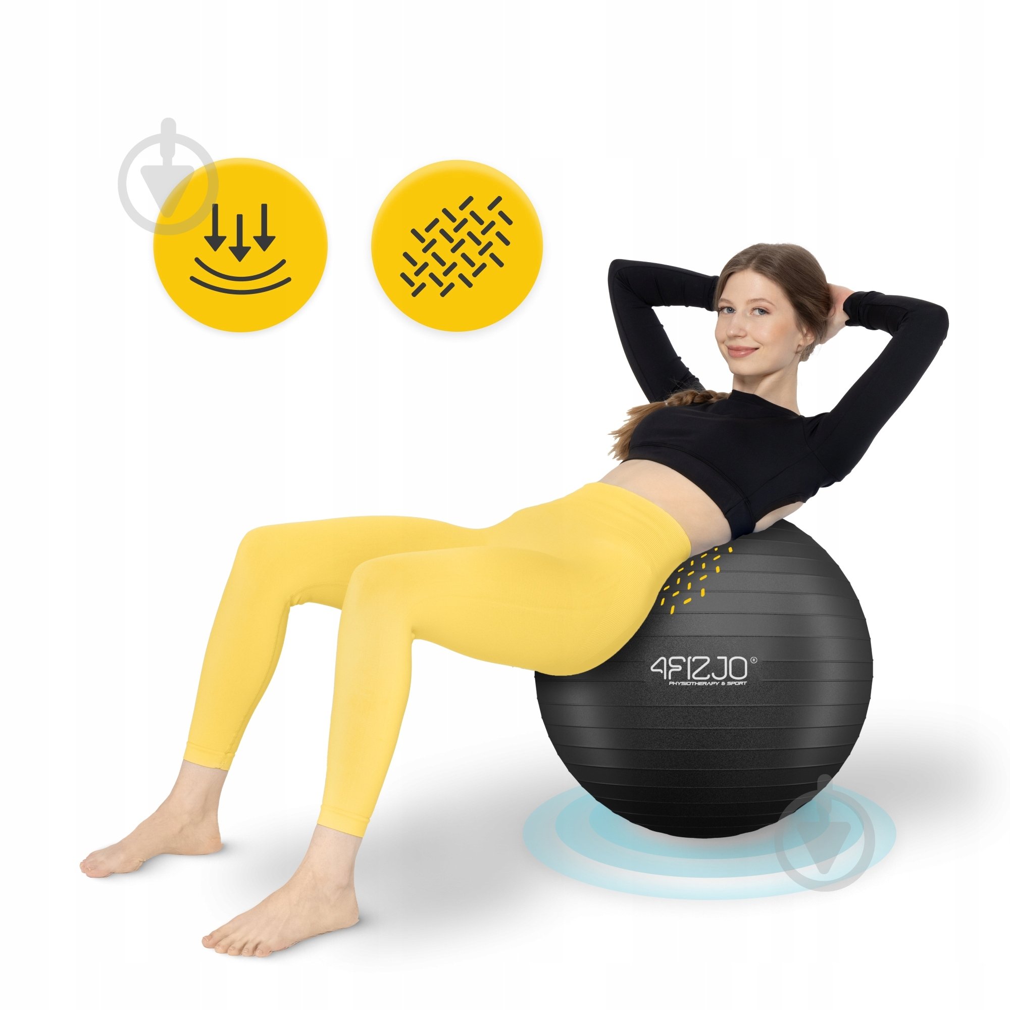 Фитбол 4fizjo Anti-Burst Black d65 см P-5907739316349 - фото 2 Фитбол 4fizjo Anti-Burst Black d65 см P-5907739316349 - фото 2