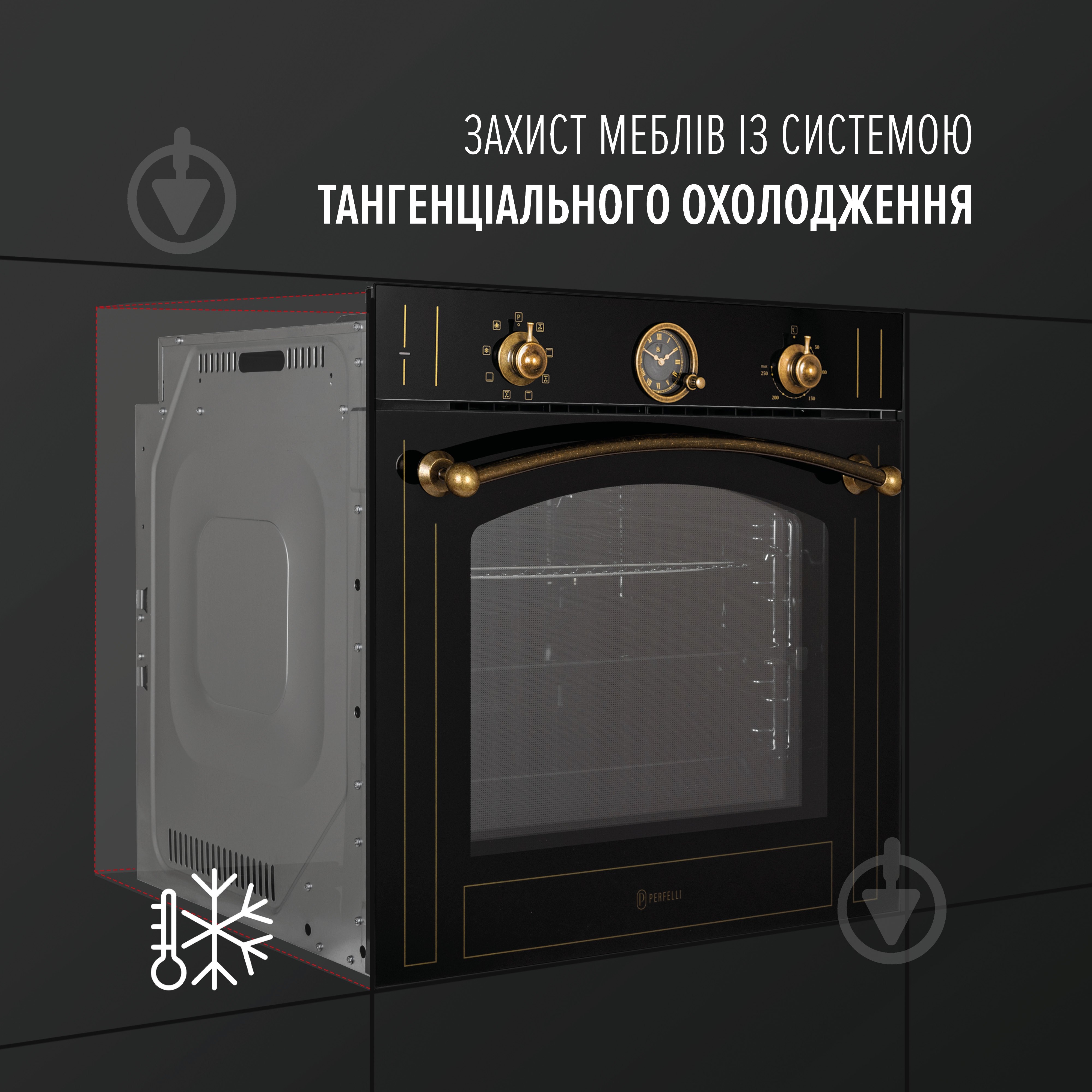 Духовой шкаф Perfelli VINTAGE 6A8N NERO - фото 7