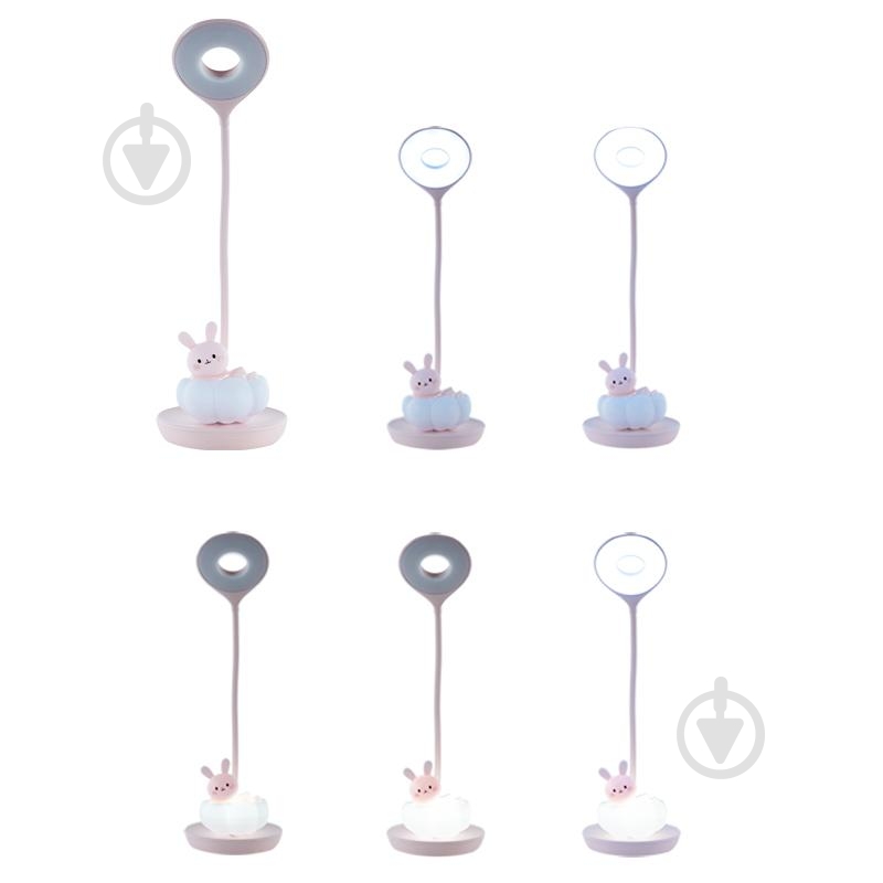 Настольная лампа KITE LED Cloudy Bunny 2,5 Вт розовый K24-493-1-2 - фото 4 Настольная лампа KITE LED Cloudy Bunny 2,5 Вт розовый K24-493-1-2 - фото 4