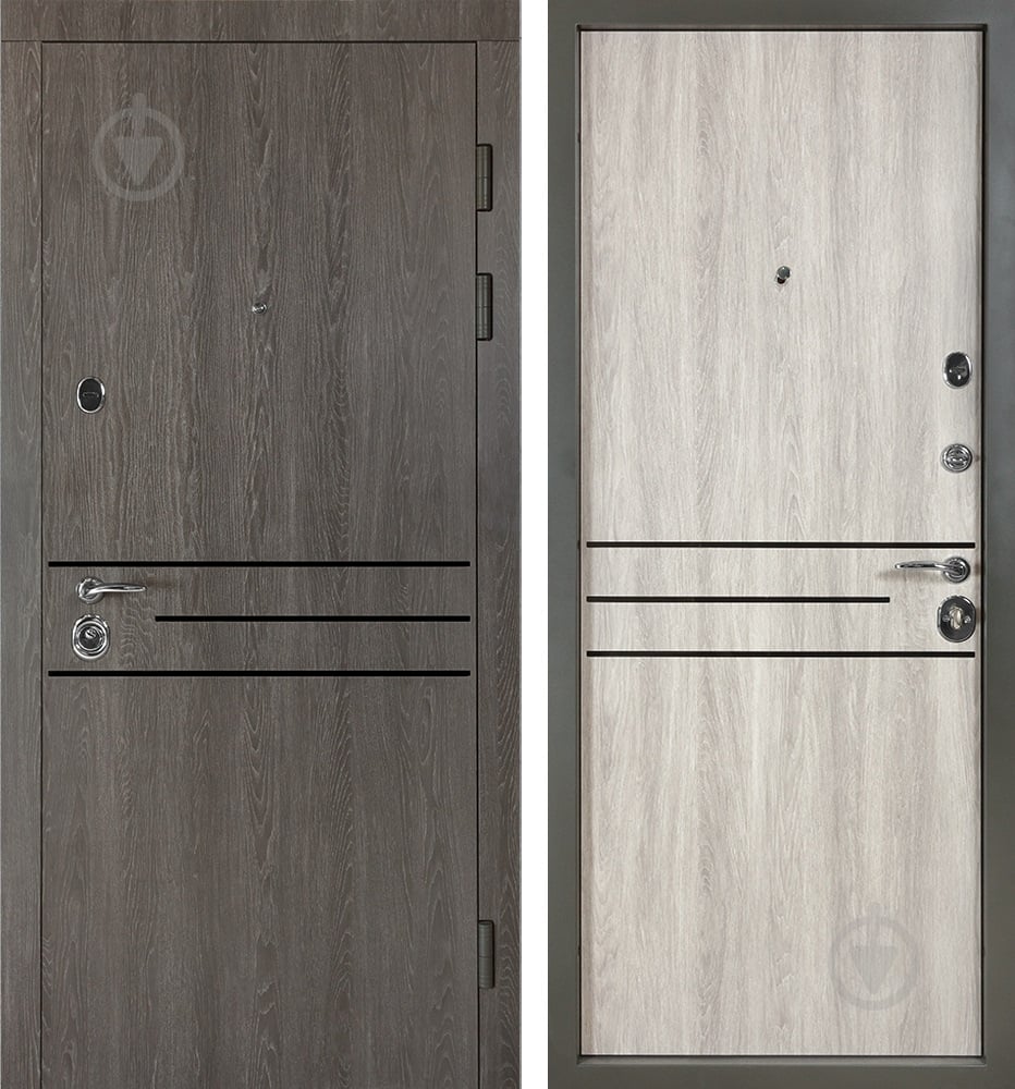 Двері вхідні Булат В-81 мод.544 дуб немо карбон 2050x950 мм ліві - фото 1 Двері вхідні Булат В-81 мод.544 дуб немо карбон 2050x950 мм ліві - фото 1