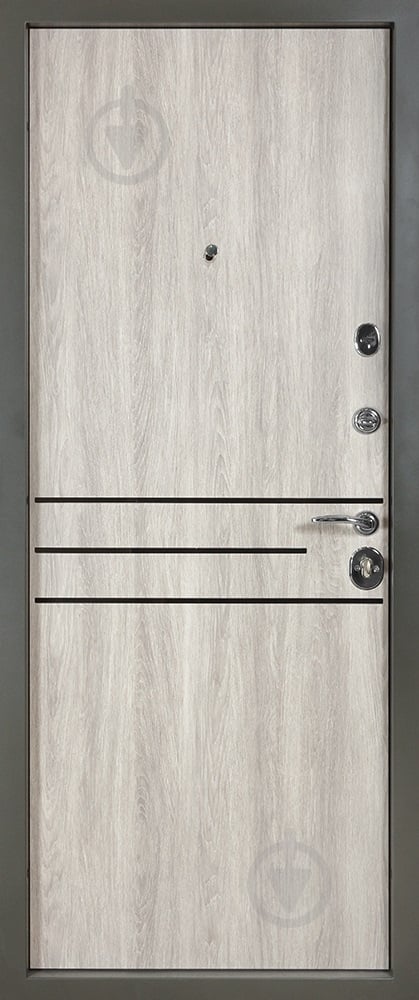 Двері вхідні Булат В-81 мод.544 дуб немо карбон 2050x950 мм ліві - фото 3 Двері вхідні Булат В-81 мод.544 дуб немо карбон 2050x950 мм ліві - фото 3