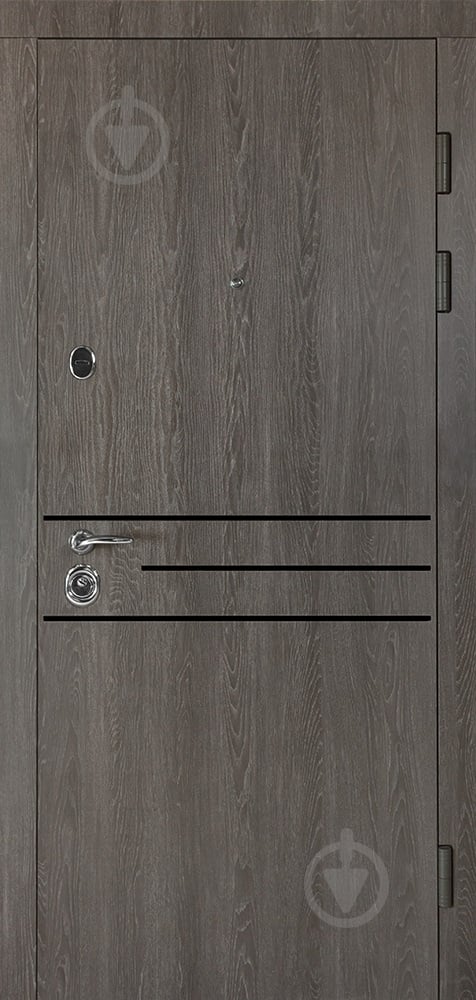 Двері вхідні Булат В-81 мод.544 дуб немо карбон 2050x950 мм ліві - фото 2 Двері вхідні Булат В-81 мод.544 дуб немо карбон 2050x950 мм ліві - фото 2
