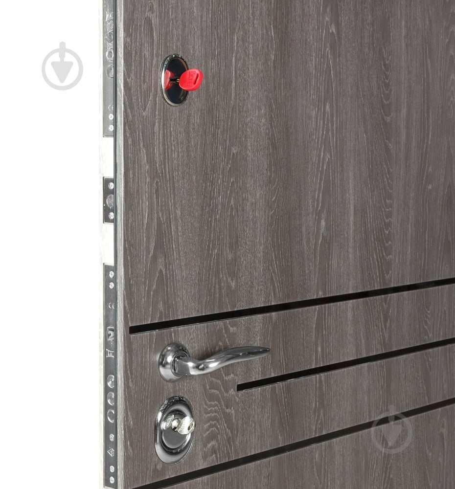 Двері вхідні Булат В-81 мод.544 дуб немо карбон 2050x950 мм ліві - фото 5 Двері вхідні Булат В-81 мод.544 дуб немо карбон 2050x950 мм ліві - фото 5