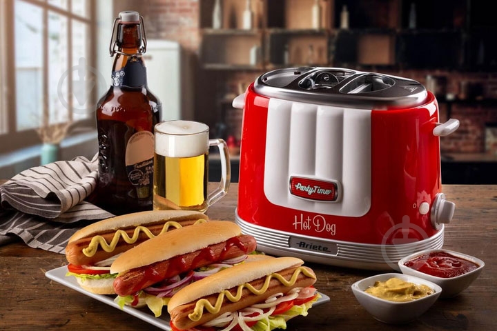 Бутербродница Ariete 0206 - HOT DOG RED - фото 3