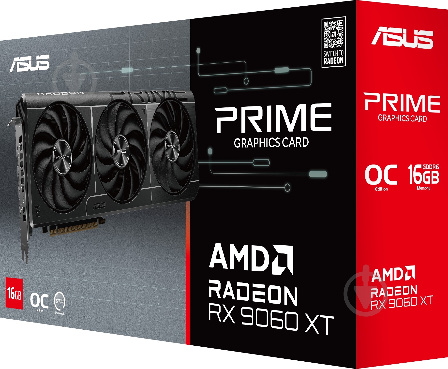 Відеокарта Asus Radeon RX 9060 XT OC PRIME 16GB GDDR6 128bit (90YV0LF1-M0NA00) - фото 9 Відеокарта Asus Radeon RX 9060 XT OC PRIME 16GB GDDR6 128bit (90YV0LF1-M0NA00) - фото 9
