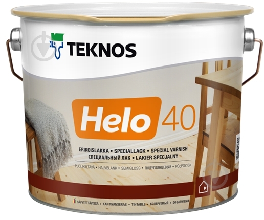Лак Helo 40 TEKNOS напівглянець 2,7 л безбарвний - фото 1 Лак Helo 40 TEKNOS напівглянець 2,7 л безбарвний - фото 1