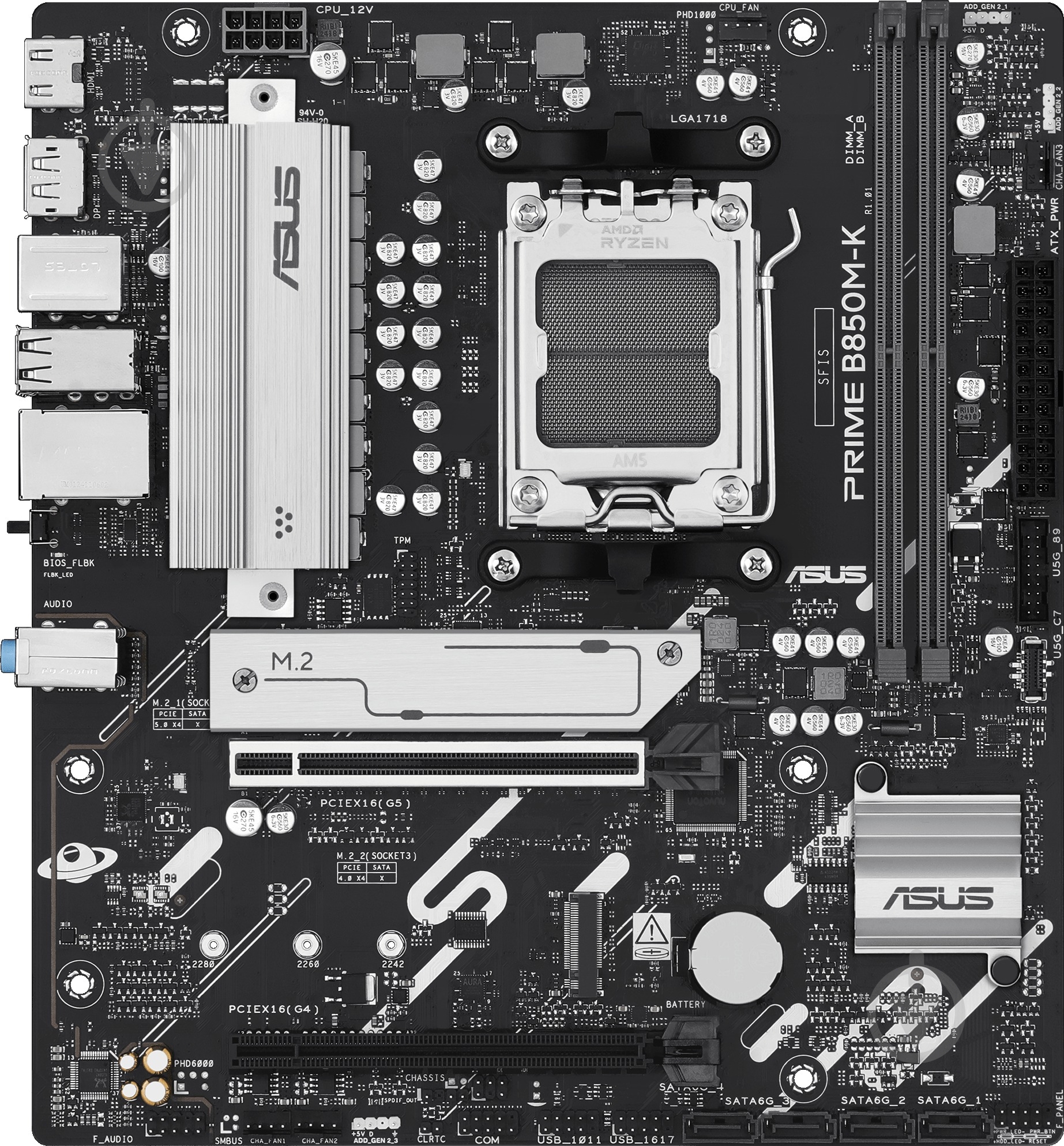 Материнська плата Asus 90MB1LV0-M0EAY0 (Socket AM5, AMD B850, micro ATX) - фото 3