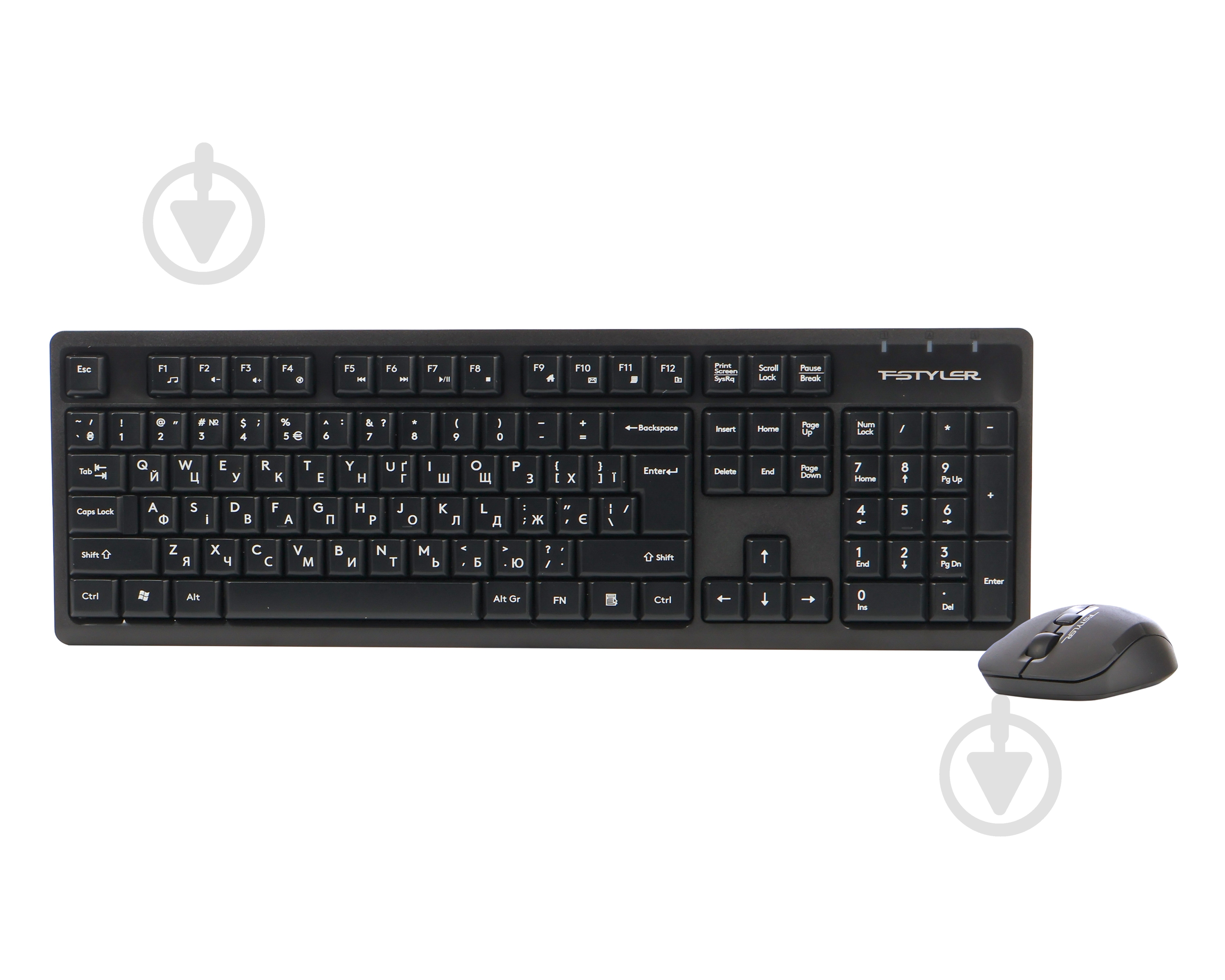 Комплект клавіатура та миша A4Tech FG1200S (Black) - фото 1