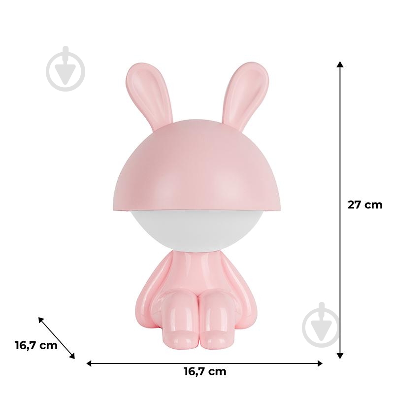 Светильник-ночник LED KITE Cute Bunny 2,5 Вт розовый K25-316-1-2 - фото 3