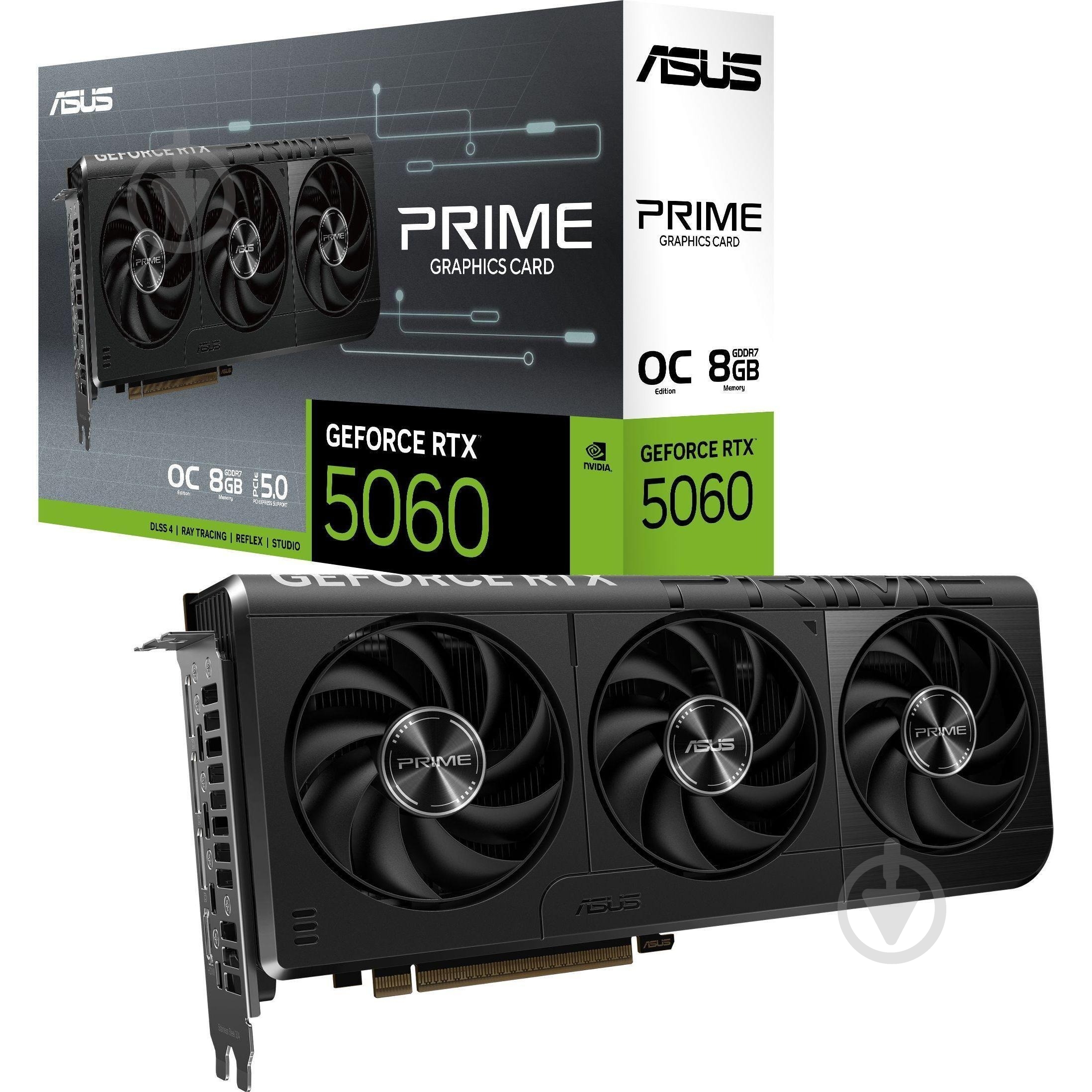 ᐉ Відеокарта Asus GeForce RTX 5060 OC PRIME 8GB GDDR7 128bit