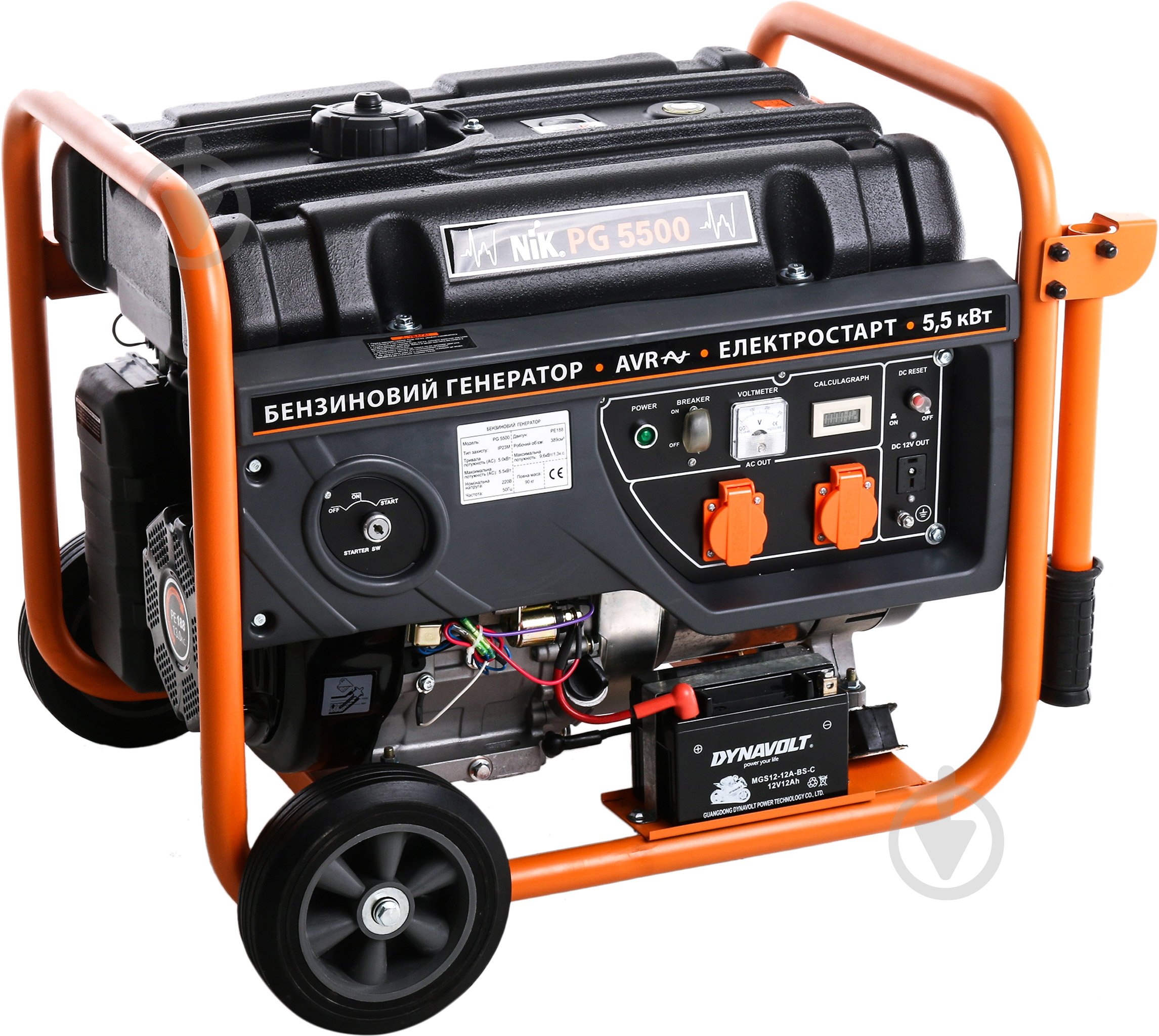 Генератор бензиновый NIK 5 кВт / 5,5 кВт 220 В PG5500 - фото 1 Генератор бензиновый NIK 5 кВт / 5,5 кВт 220 В PG5500 - фото 1