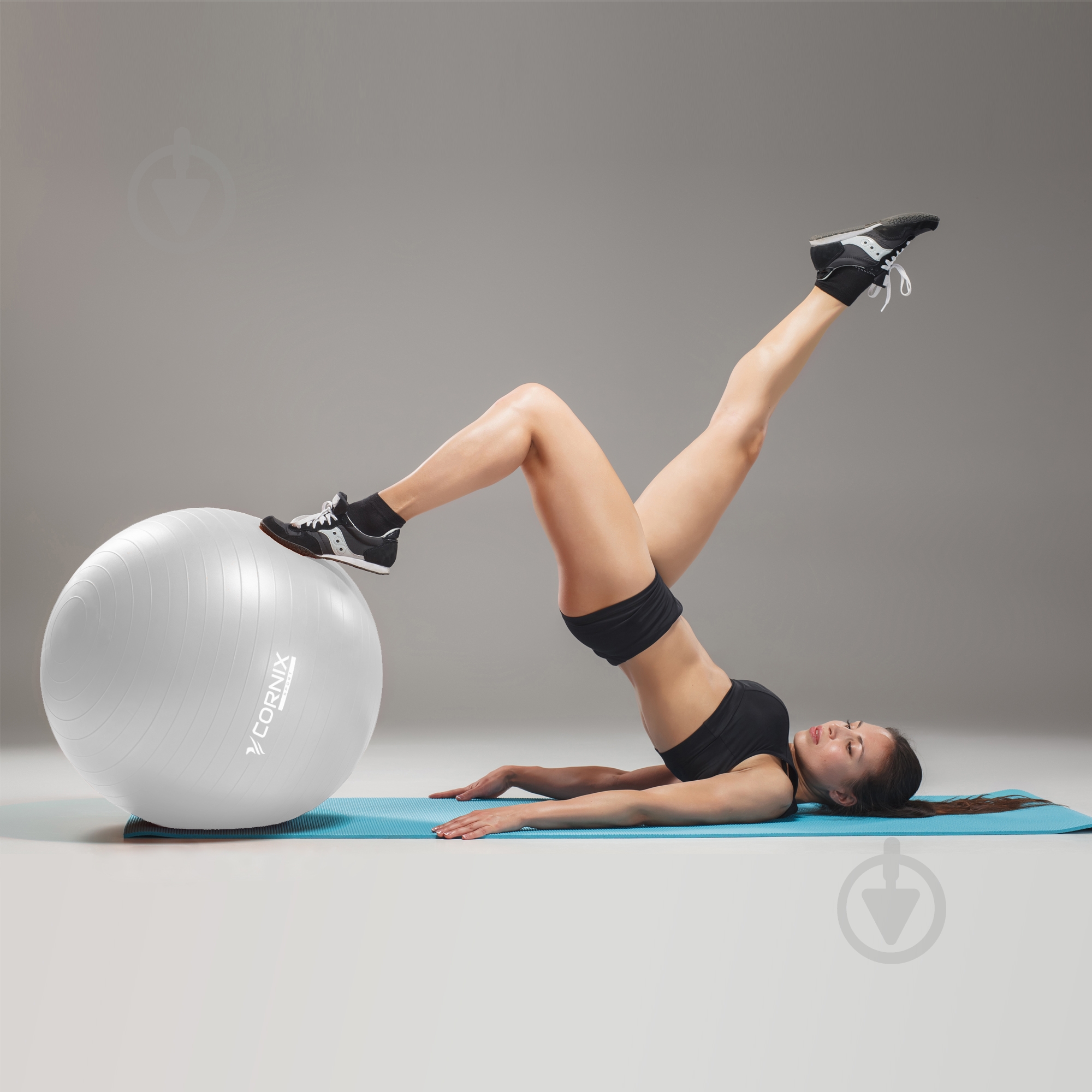 Мяч для фитнеса Cornix Anti-Burst Silver d85 см XR-0368 - фото 7 Мяч для фитнеса Cornix Anti-Burst Silver d85 см XR-0368 - фото 7