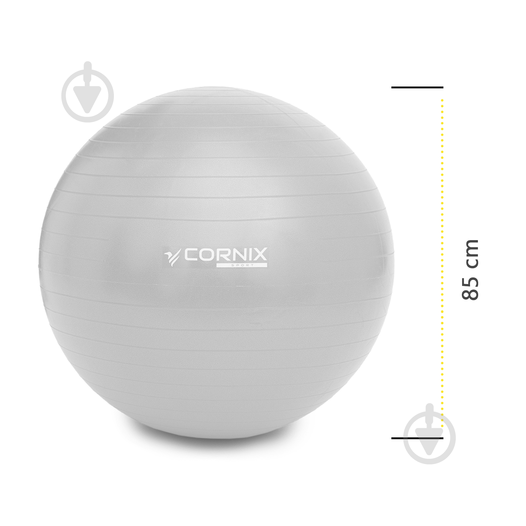 Мяч для фитнеса Cornix Anti-Burst Silver d85 см XR-0368 - фото 6 Мяч для фитнеса Cornix Anti-Burst Silver d85 см XR-0368 - фото 6
