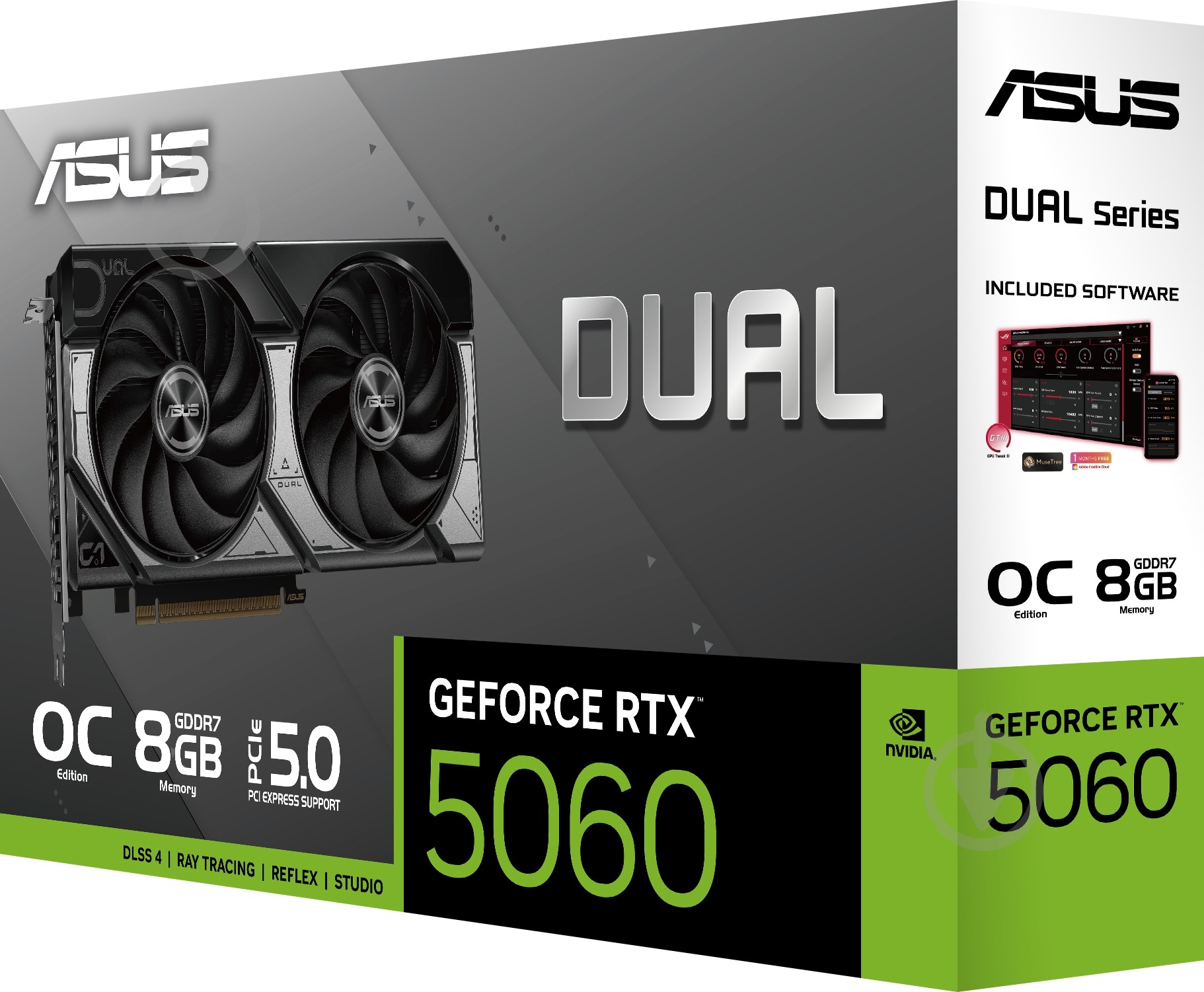 Відеокарта Asus GeForce RTX 5060 OC DUAL 8GB GDDR7 128bit (90YV0N12-M0NA00) - фото 7