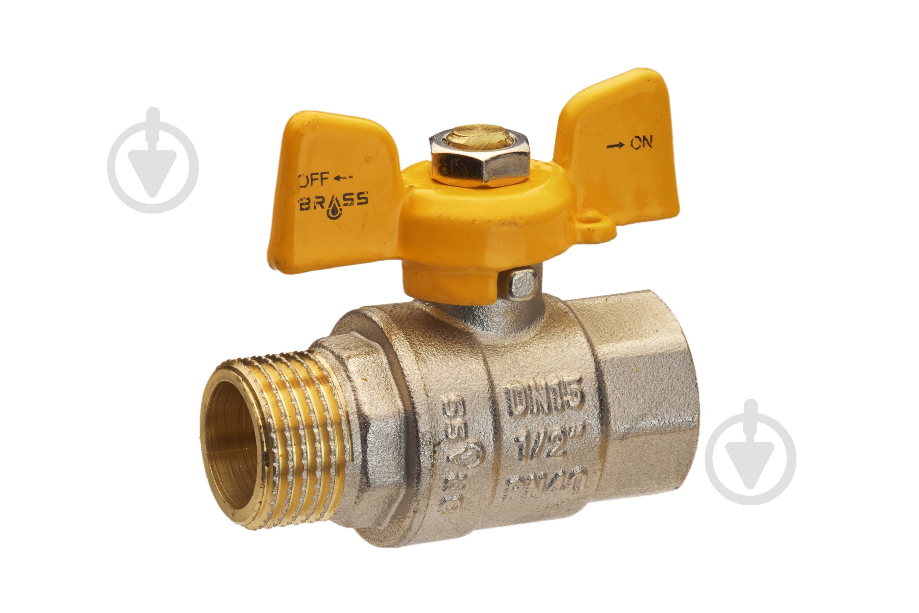 Кран кульовий Brass для газу 15 1/2'' ЗВ - фото 1