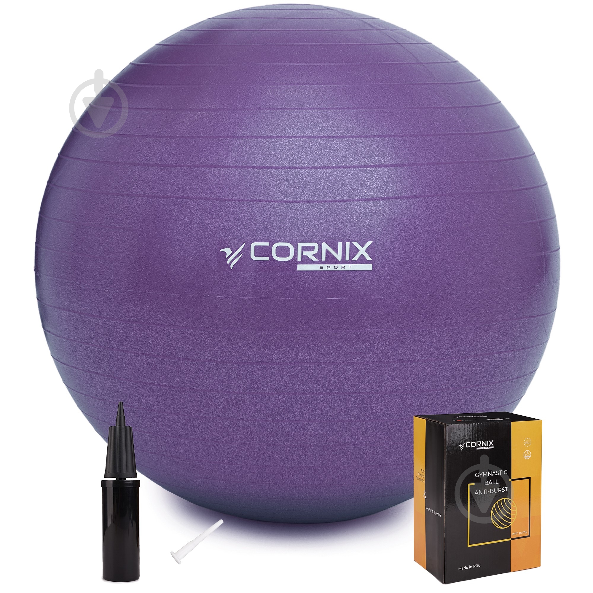 М'яч для фітнесу Cornix Anti-Burst Violet d85 см XR-0250 - фото 1 М'яч для фітнесу Cornix Anti-Burst Violet d85 см XR-0250 - фото 1