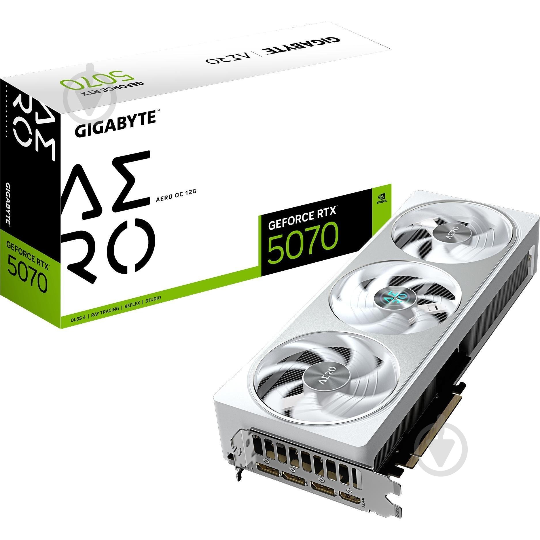 Видеокарта Gigabyte GeForce RTX 5070 AERO OC 12GB GDDR7 192bit (GV-N5070AERO_OC-12GD) - фото 10 Видеокарта Gigabyte GeForce RTX 5070 AERO OC 12GB GDDR7 192bit (GV-N5070AERO_OC-12GD) - фото 10