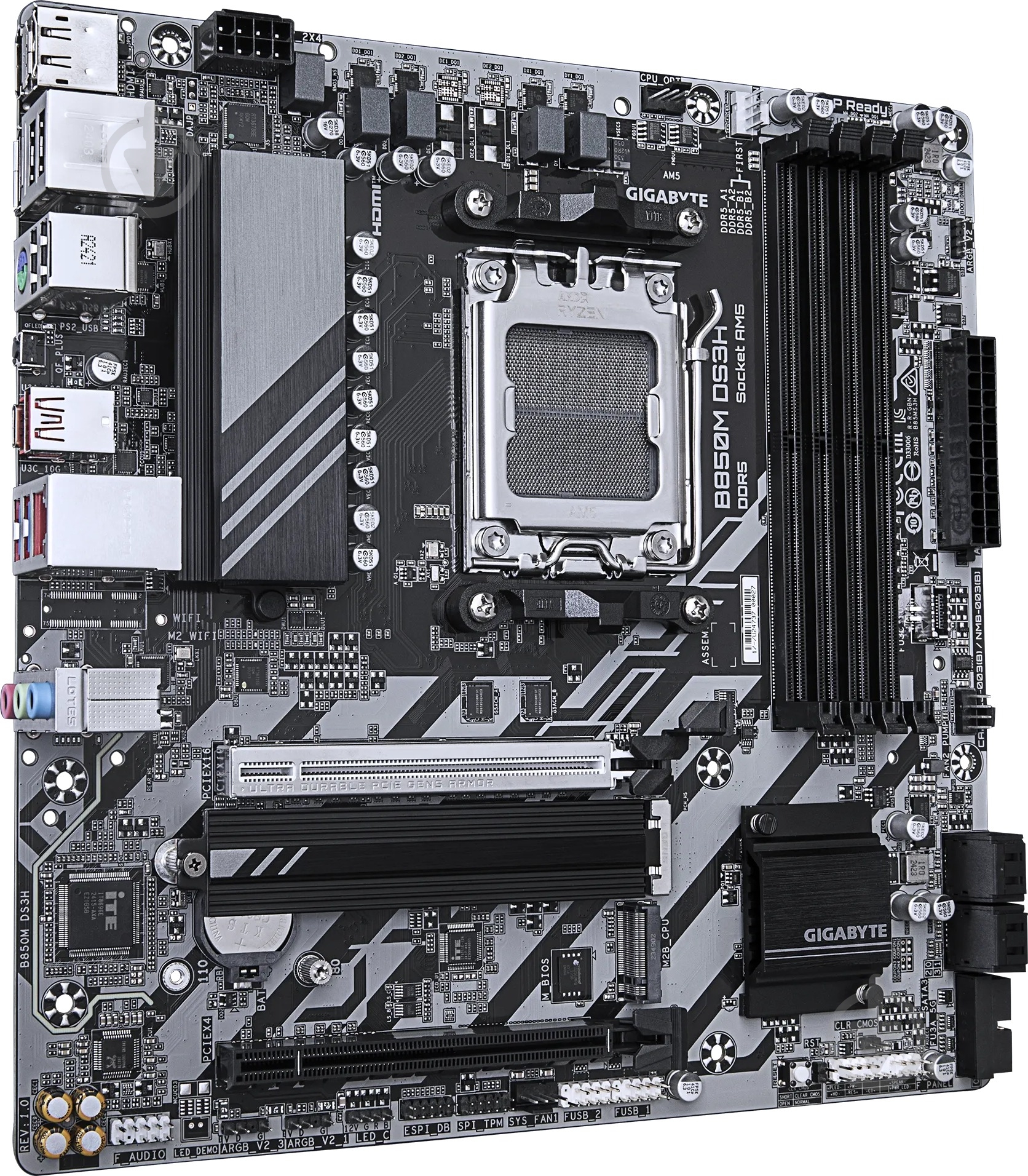 Материнська плата Gigabyte B850M_DS3H (Socket AM5, AMD B850, micro ATX) - фото 3