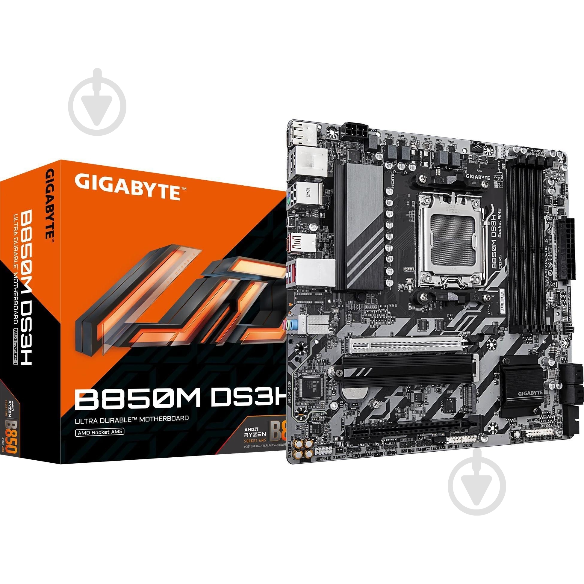 Материнська плата Gigabyte B850M_DS3H (Socket AM5, AMD B850, micro ATX) - фото 1
