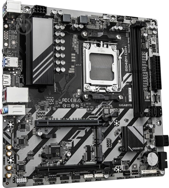 Материнська плата Gigabyte B840M_D2H (Socket AM5, AMD B840, micro ATX) - фото 3 Материнська плата Gigabyte B840M_D2H (Socket AM5, AMD B840, micro ATX) - фото 3
